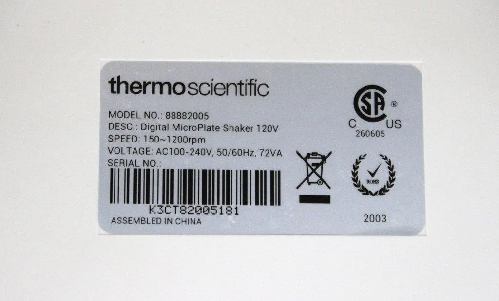 Thermo Scientific 88882005 Digital Microplate Shaker