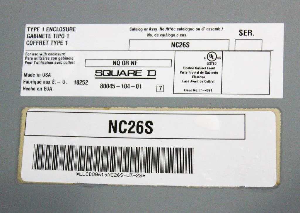 Square D NQ418L1C Panel Board with Cosmetic Scratches
