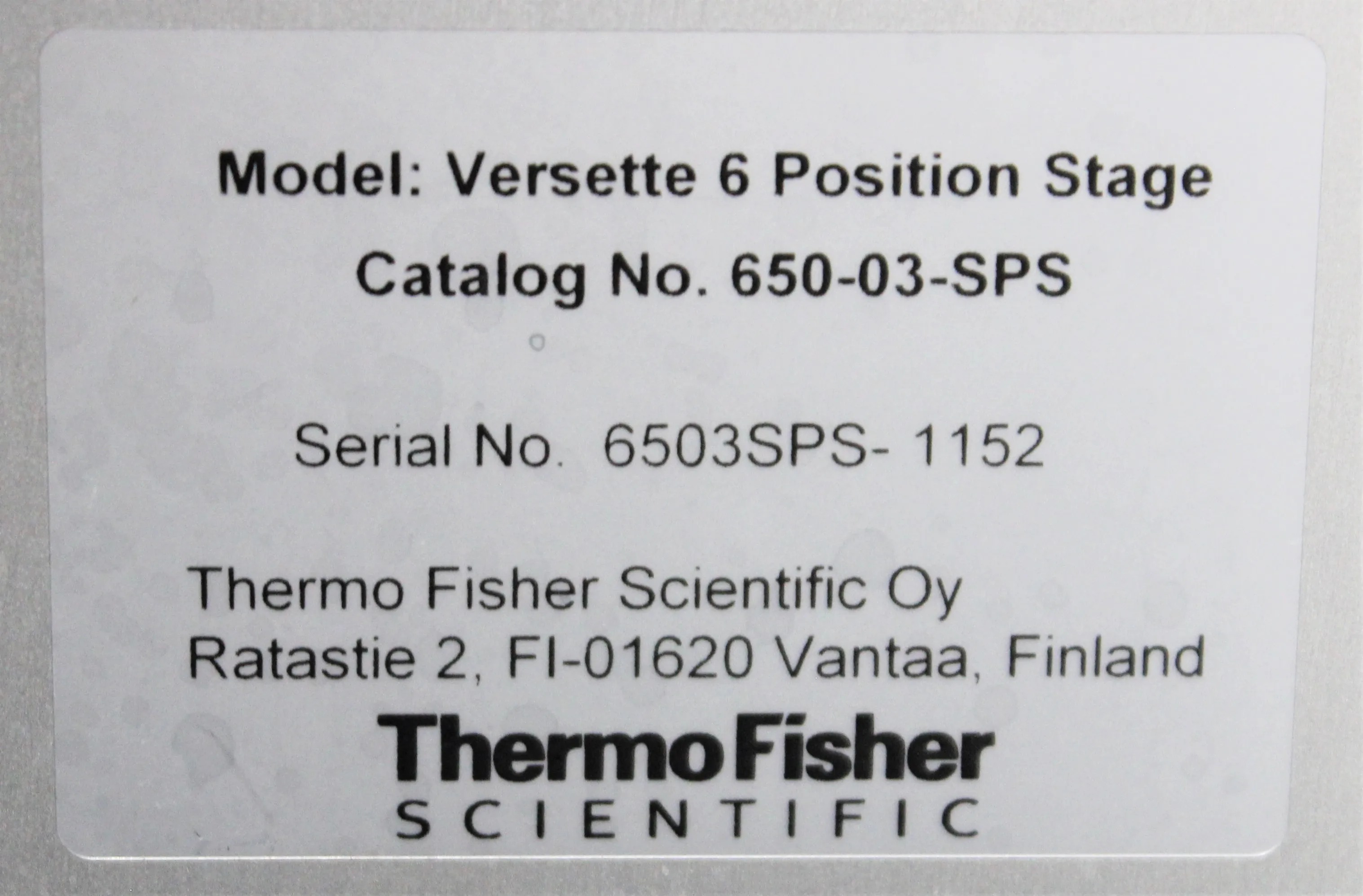 Thermo Scientific Versette 6 Position Stage Automated Liquid Handler