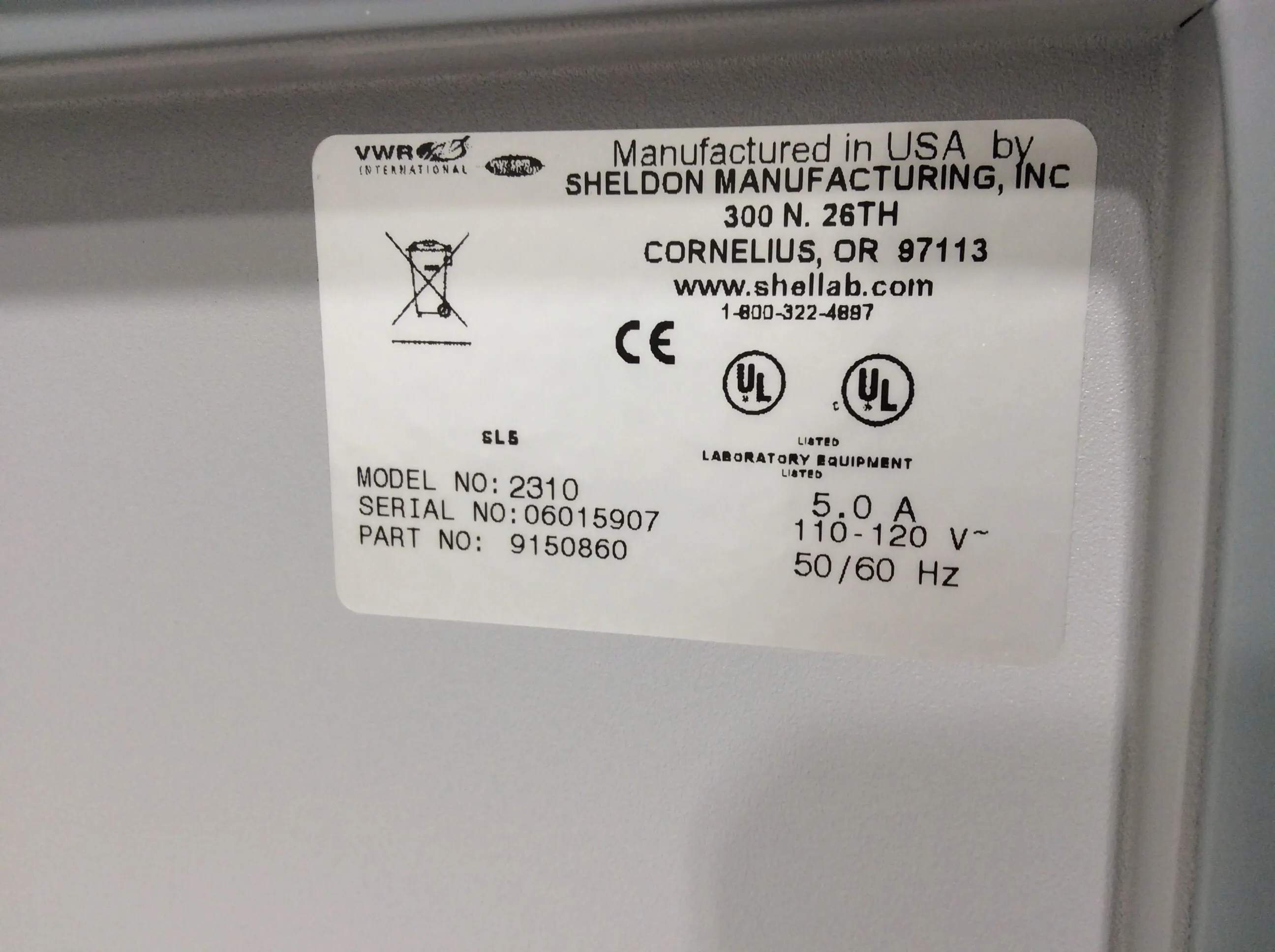 VWR 2310 Water Jacketed CO2 Incubator - Used
