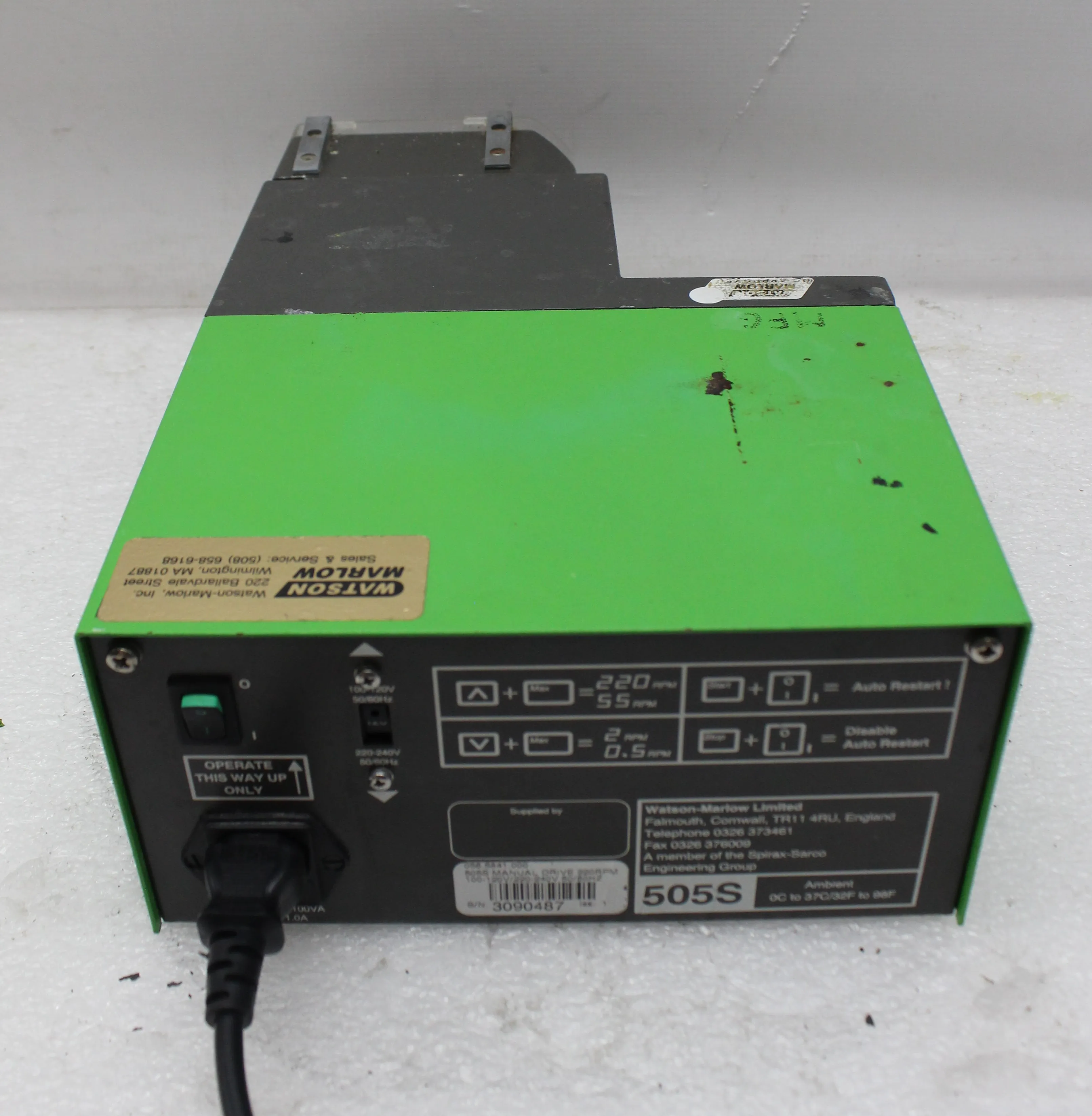 Watson Marlow 505S Manual Drive 220RPM Peristaltic Pump