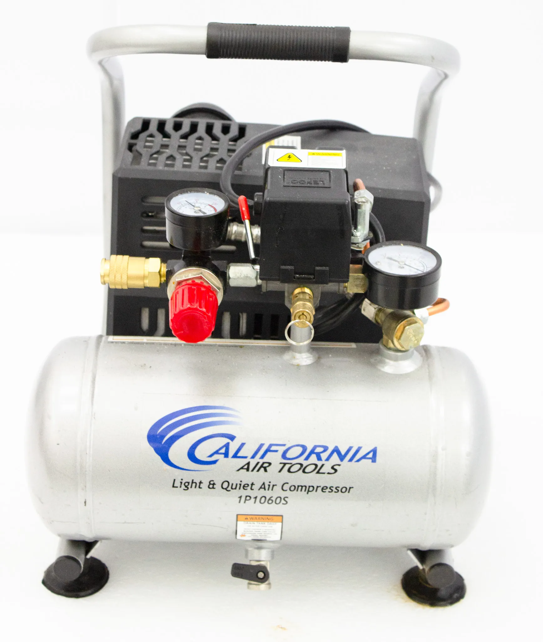 California Air Light and Quiet 1 Gal. 0.6 Hp 115 PSI Steel Tank Electric Portable Air Compressor 1P1060S