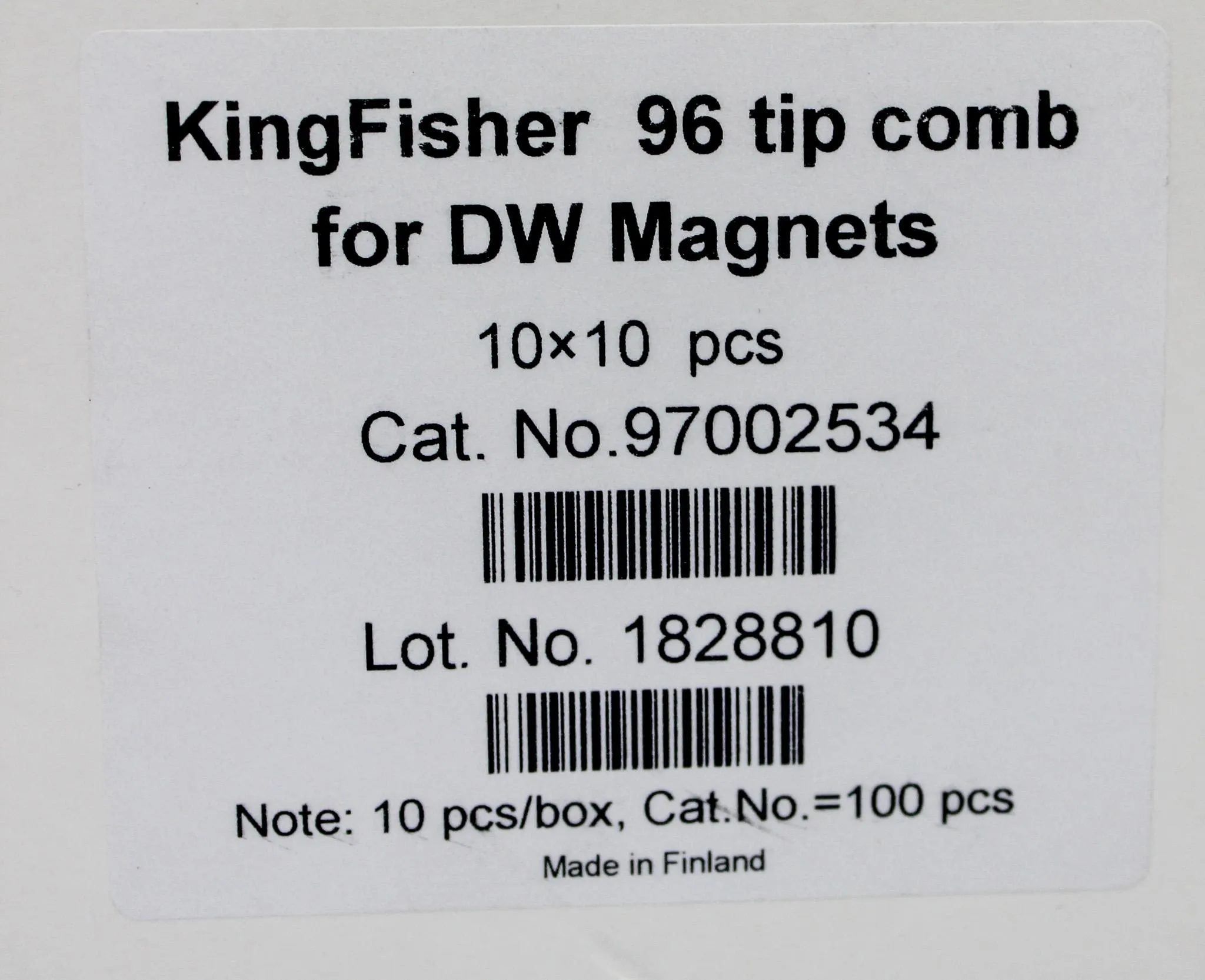 Thermo Scientific King Fisher 96 Tip Comb for DW Magnets 10x10 - 7 Boxes Case of 100 pcs