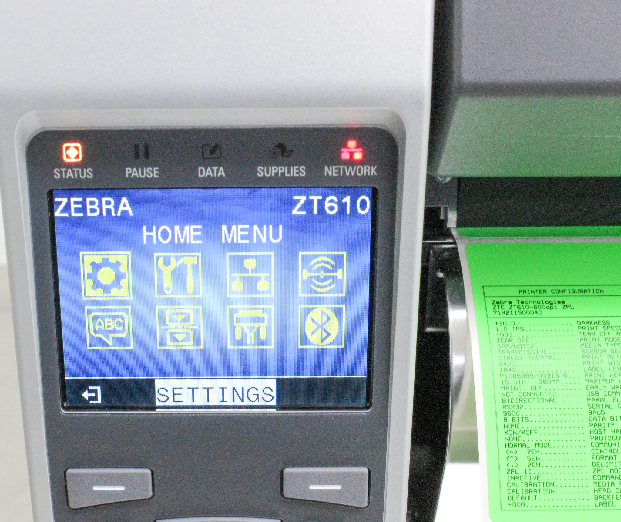 Zebra ZT610 Series Industrial Label Printer Model ZT61046-T210100Z
