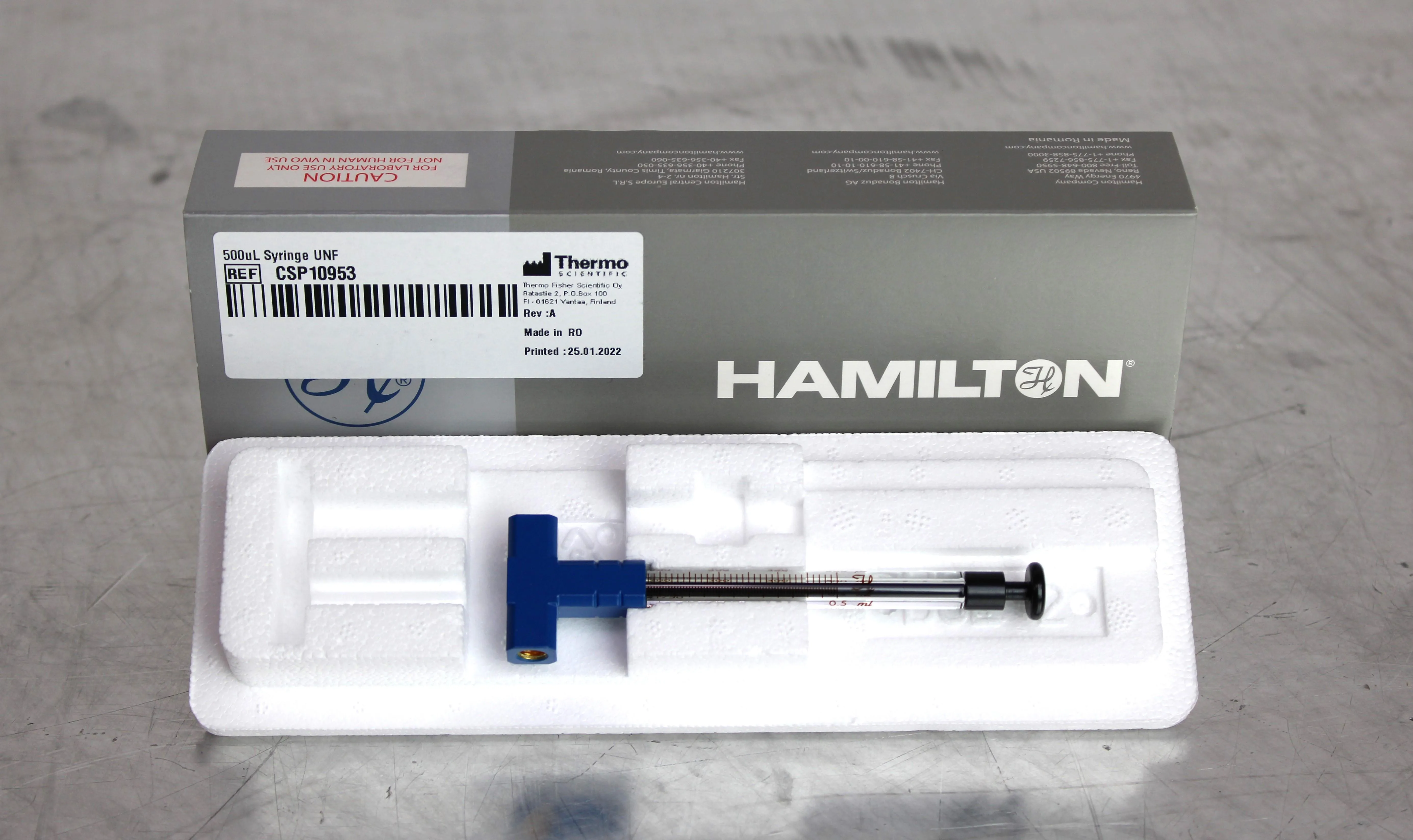 Hamilton SYR 500 uL 1750 Blue Kone Syringe Liquid Handling System New