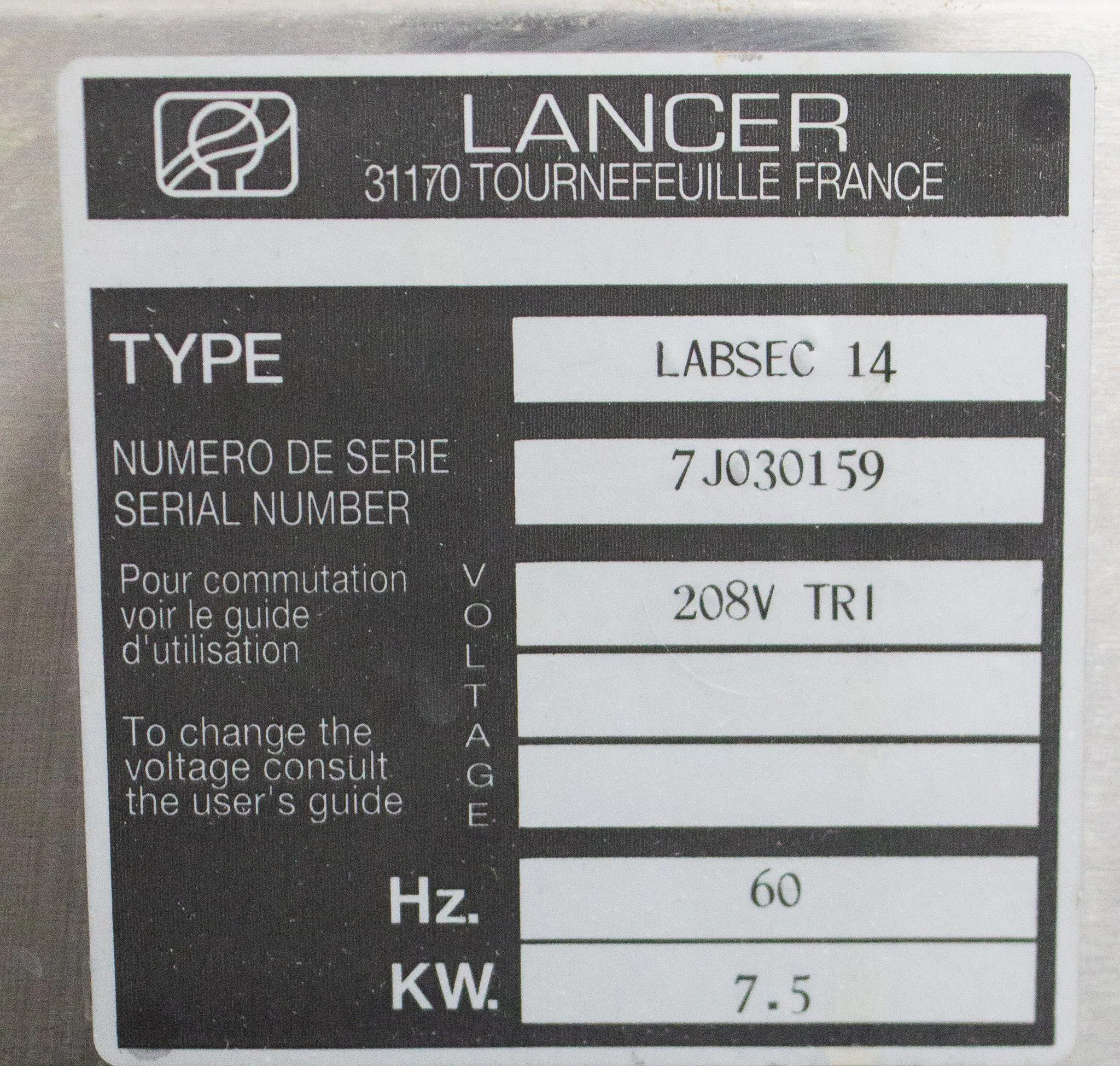 Lancer LabSec 1400 Glassware Dryer
