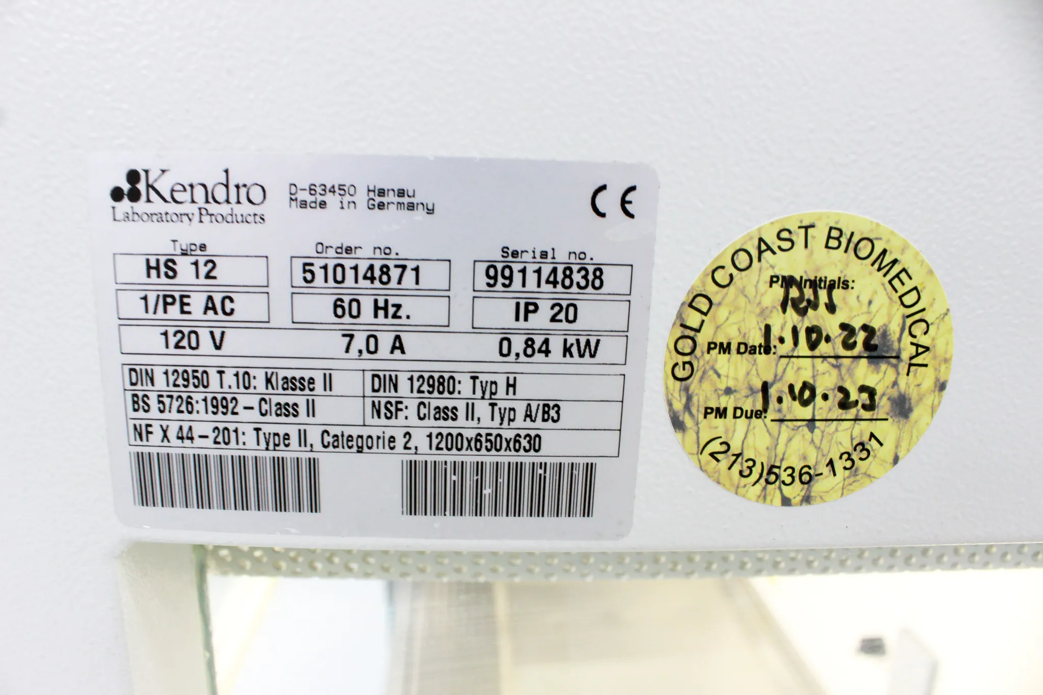 Kendro HeraSafe HS12 Class II (Type A2) Biological Safety Cabinet 4ft with 30-Day Warranty
