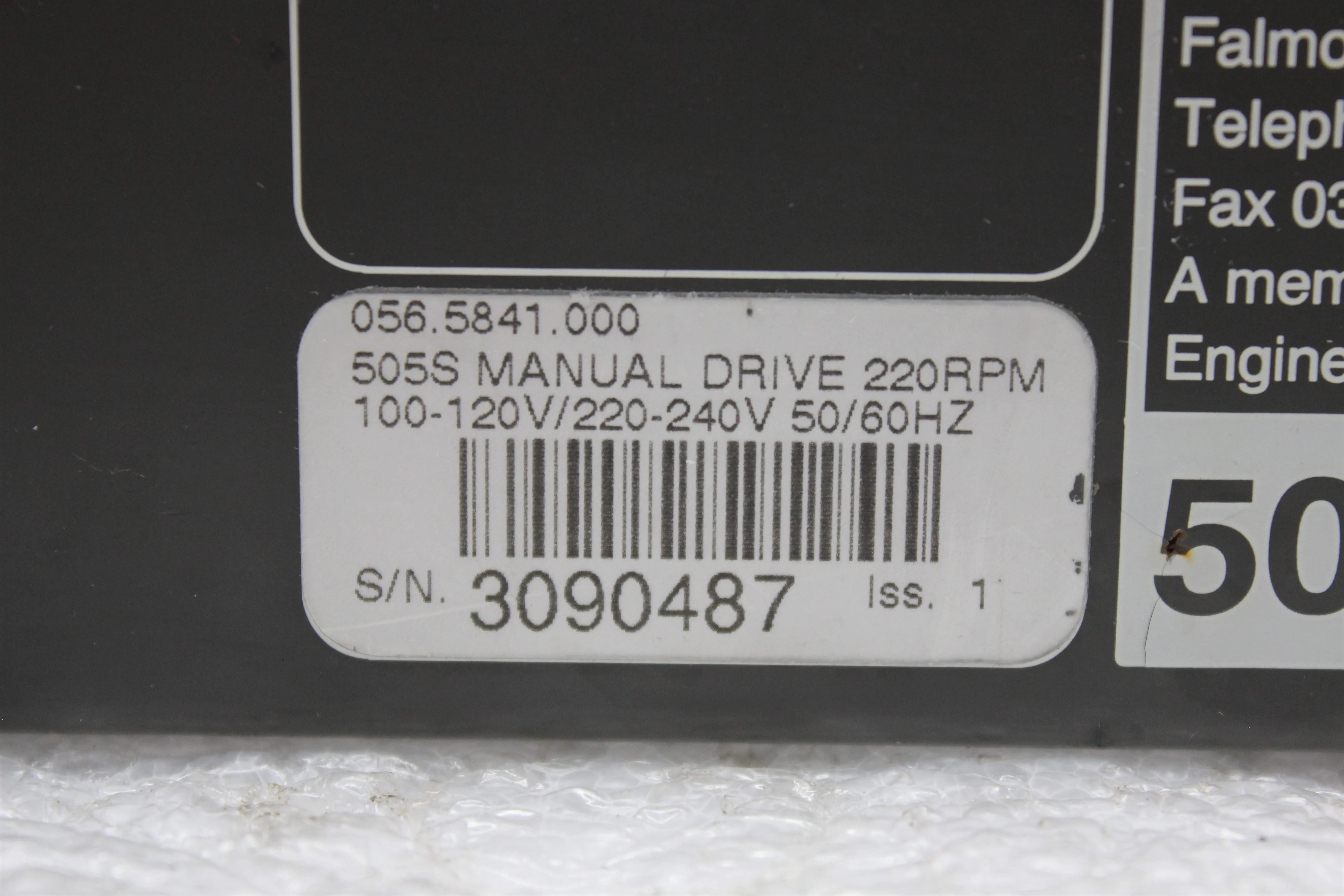 Watson Marlow 505S Manual Drive 220RPM Peristaltic Pump