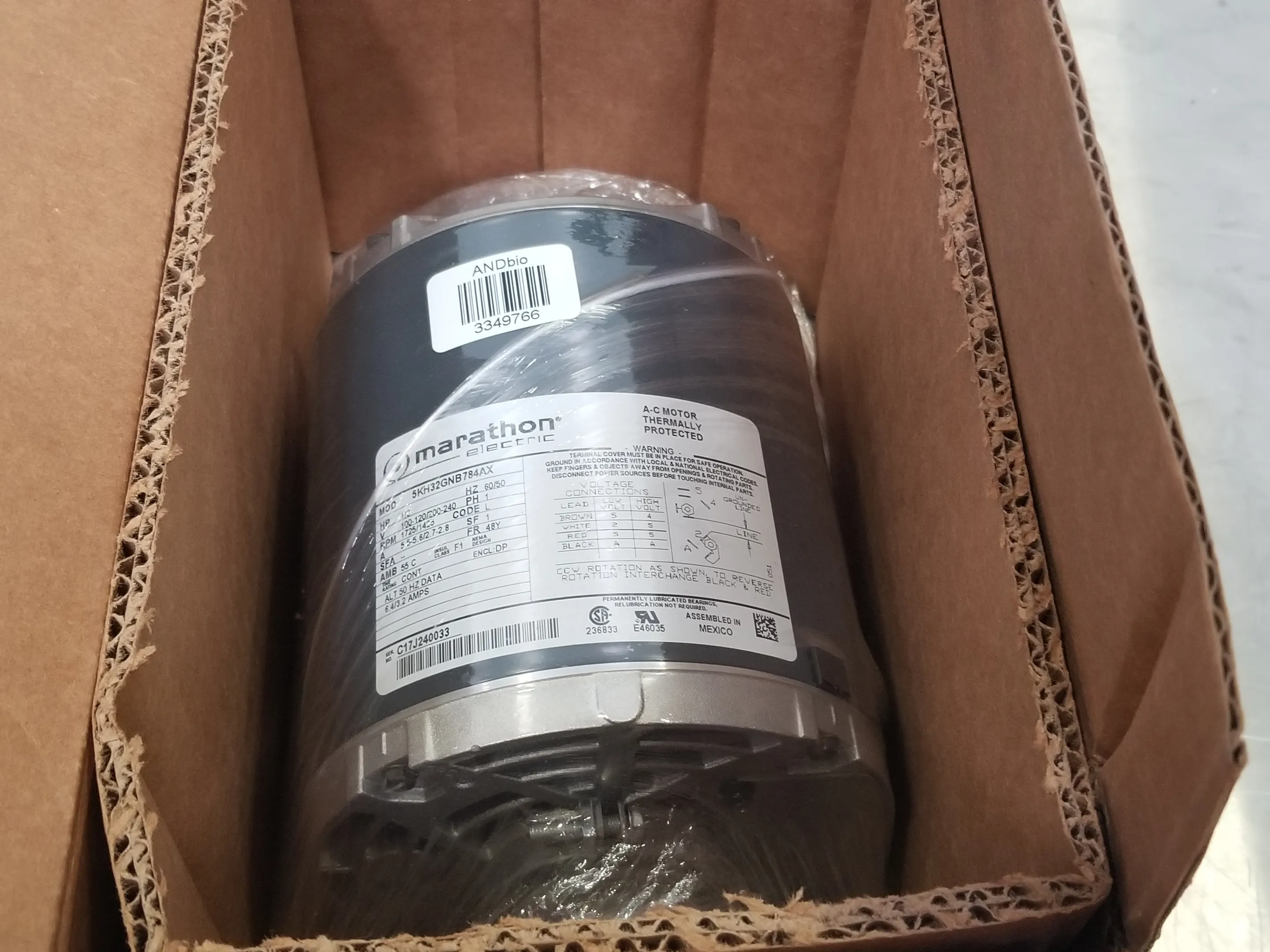Marathon Motor 5KH32GNB784AX Pump