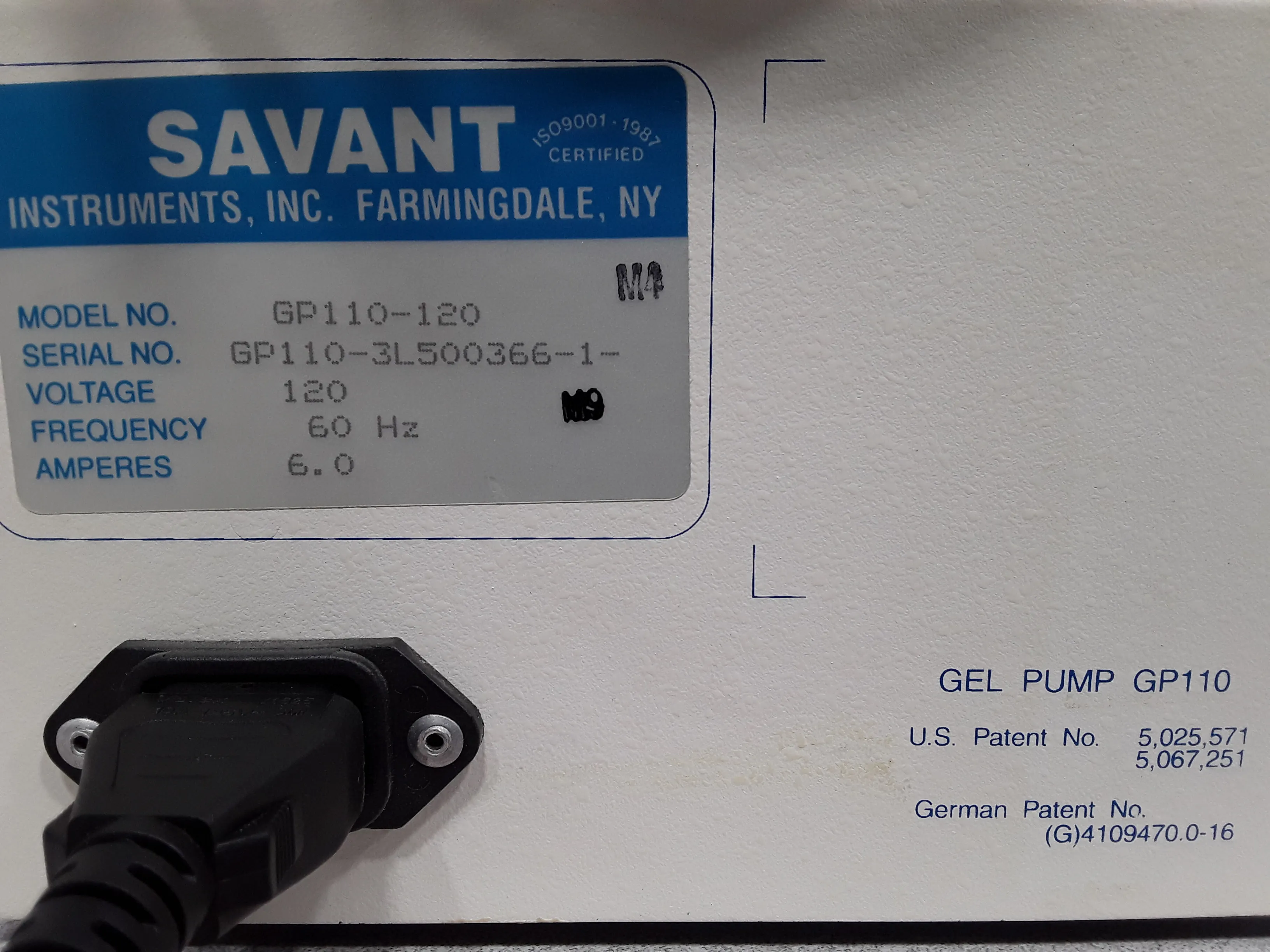 Savant Gel Pump GP110 Oil-Free Vacuum Pump (Used, 30-Day Warranty)