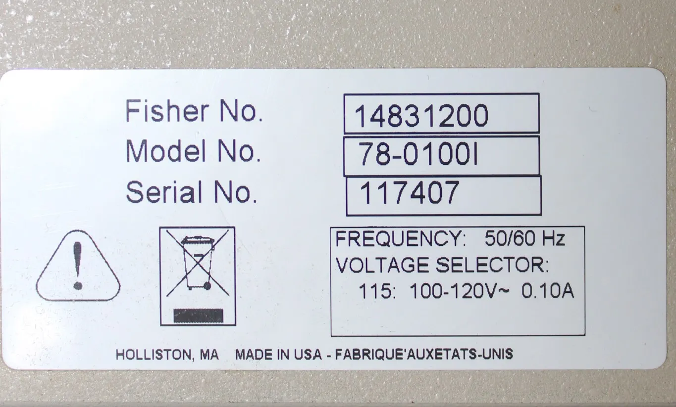 Fisher Scientific Laboratory Syringe Infusion Pump Model 78-0100I