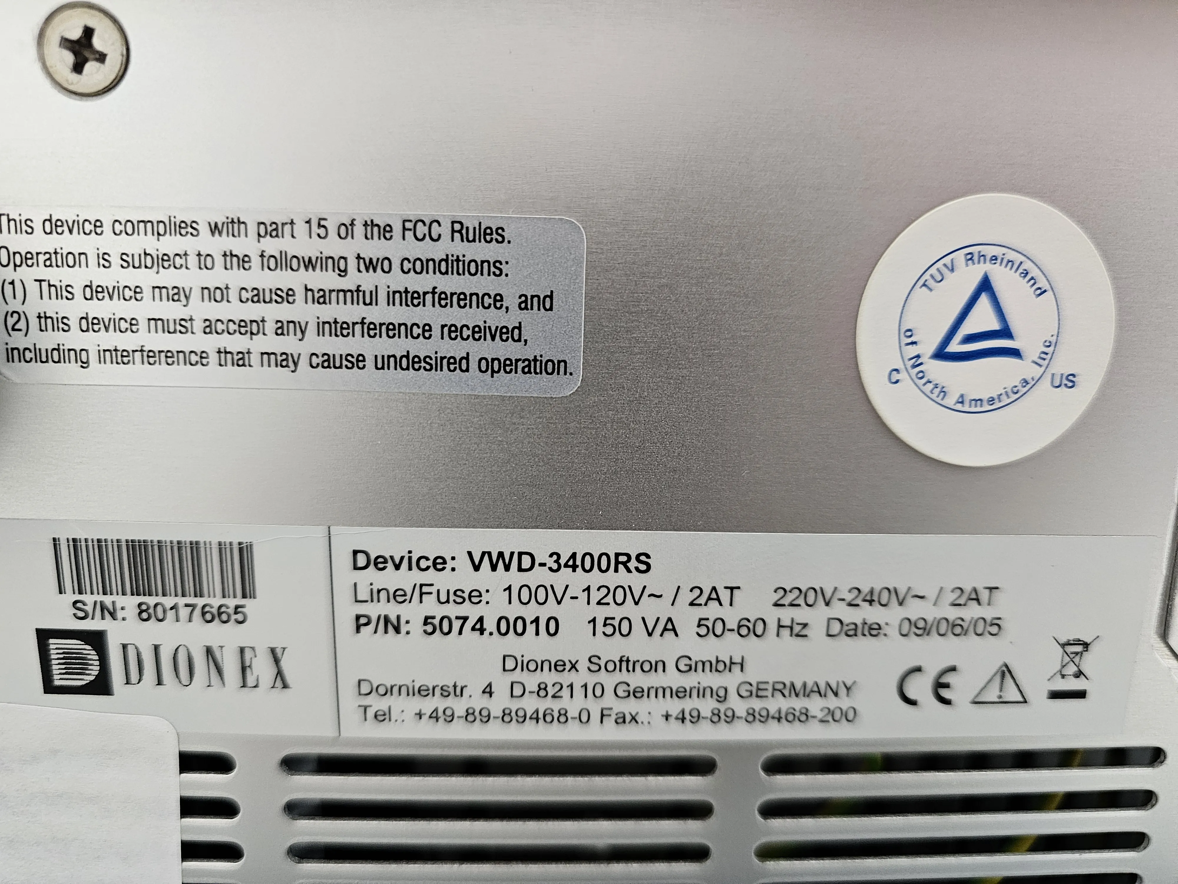Thermo Scientific Dionex UltiMate 3000 HPLC System Moderna Stack