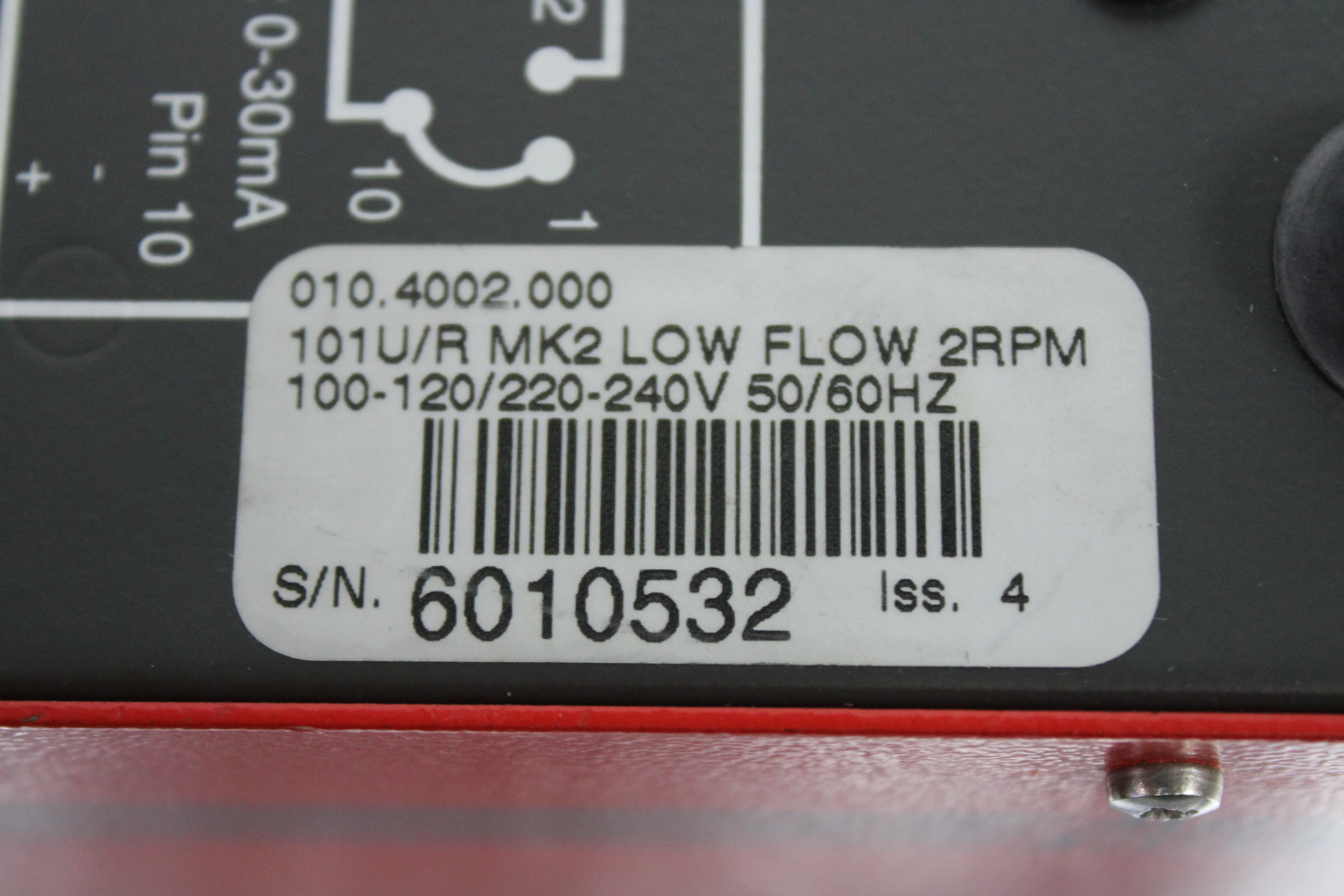 Watson Marlow Peristaltic Pump 101U with +MK2 Head P/N:010.4002.000