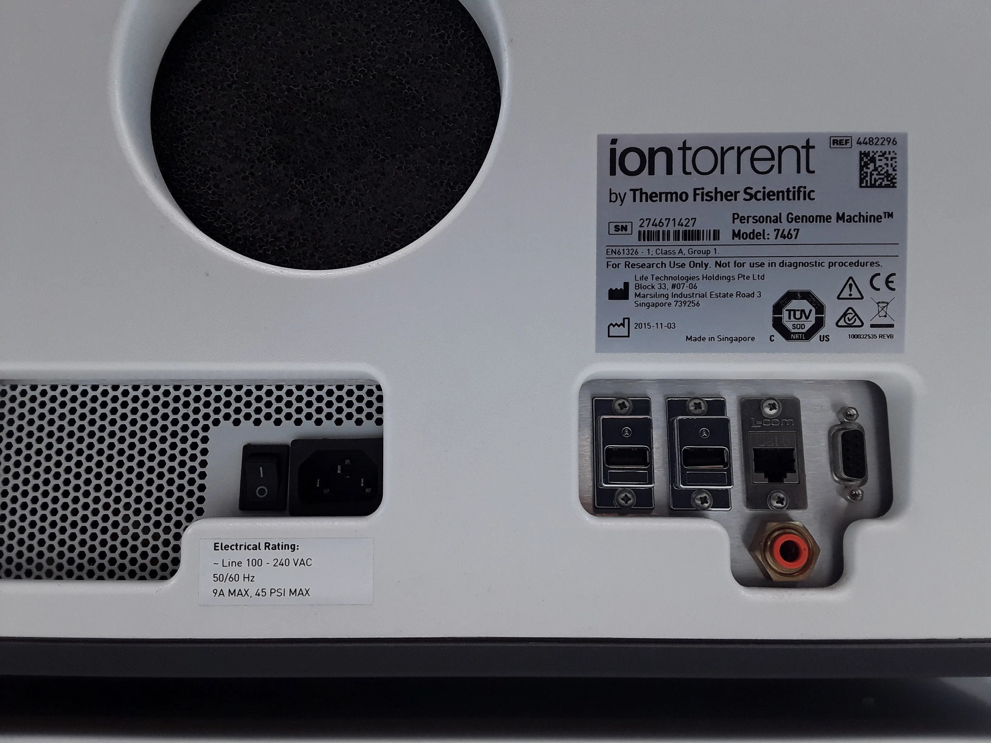Ion Torrent 7467 Personal Genome PGM System