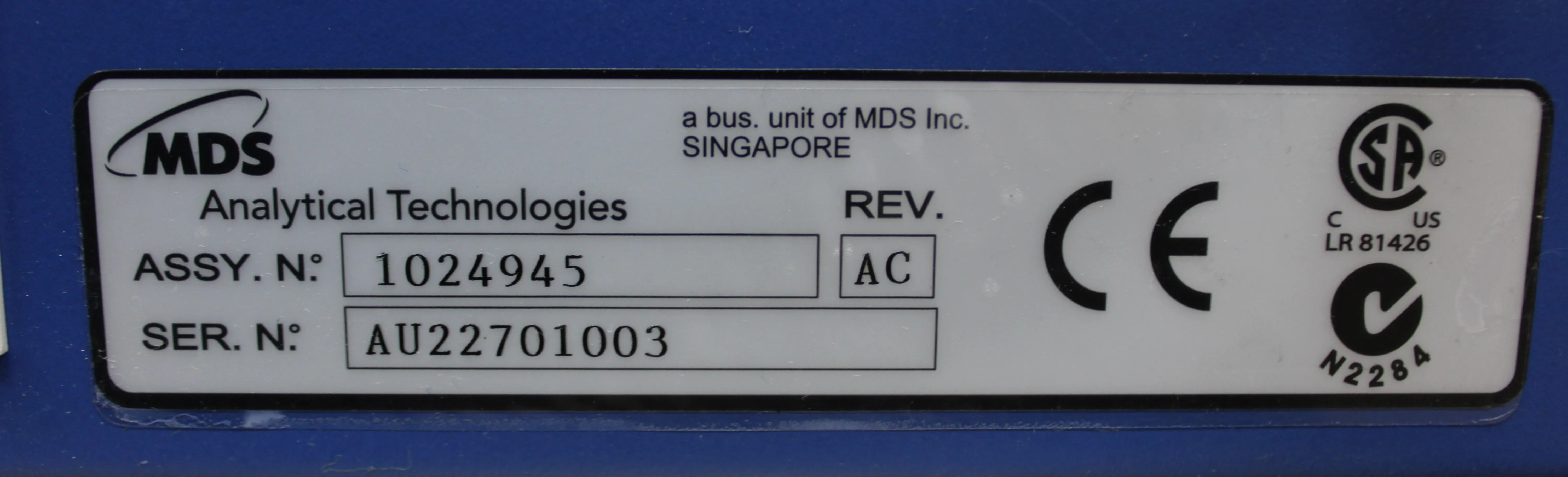 Applied Biosystems Sciex QTRAP 5500 Mass Spectrometer System with MS40+ Rotary Vane Pump and TABL3-1N MS Table