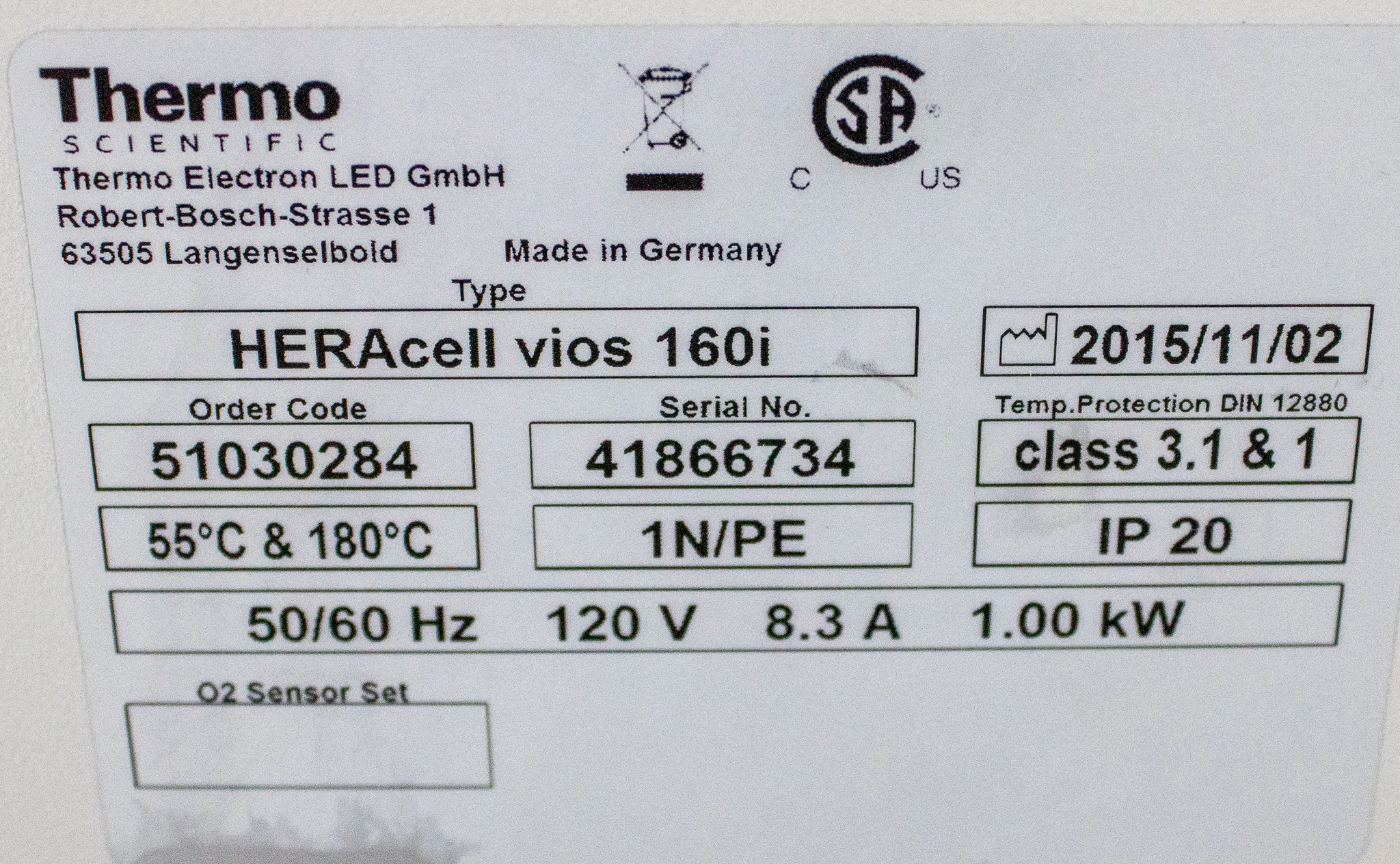 Thermo Heracell Vios 160i CO2 Incubator