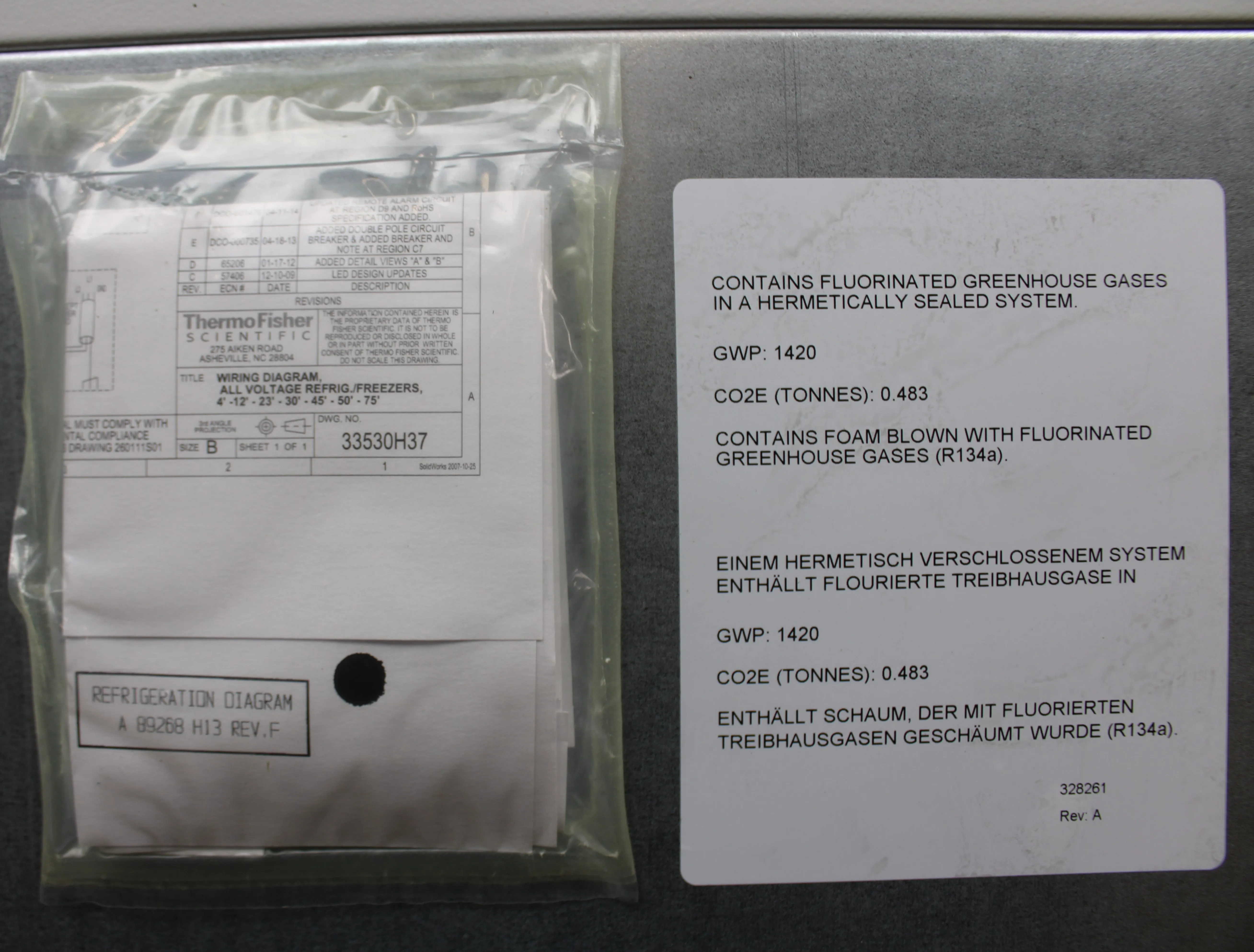 Thermo Fisher Scientific Revco Refrigerator