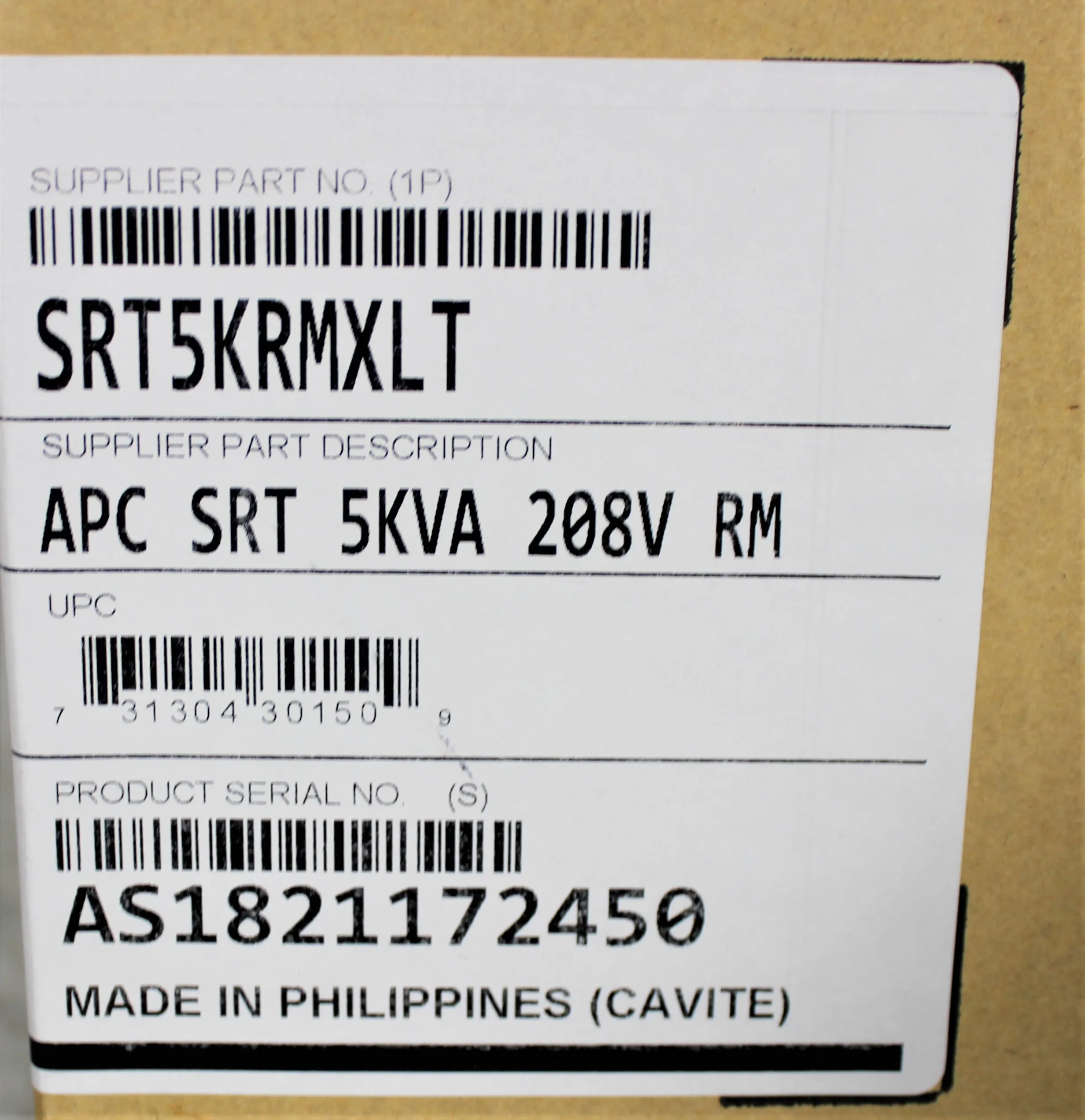 APC SRT5KRMXLT Power Supply - UPS