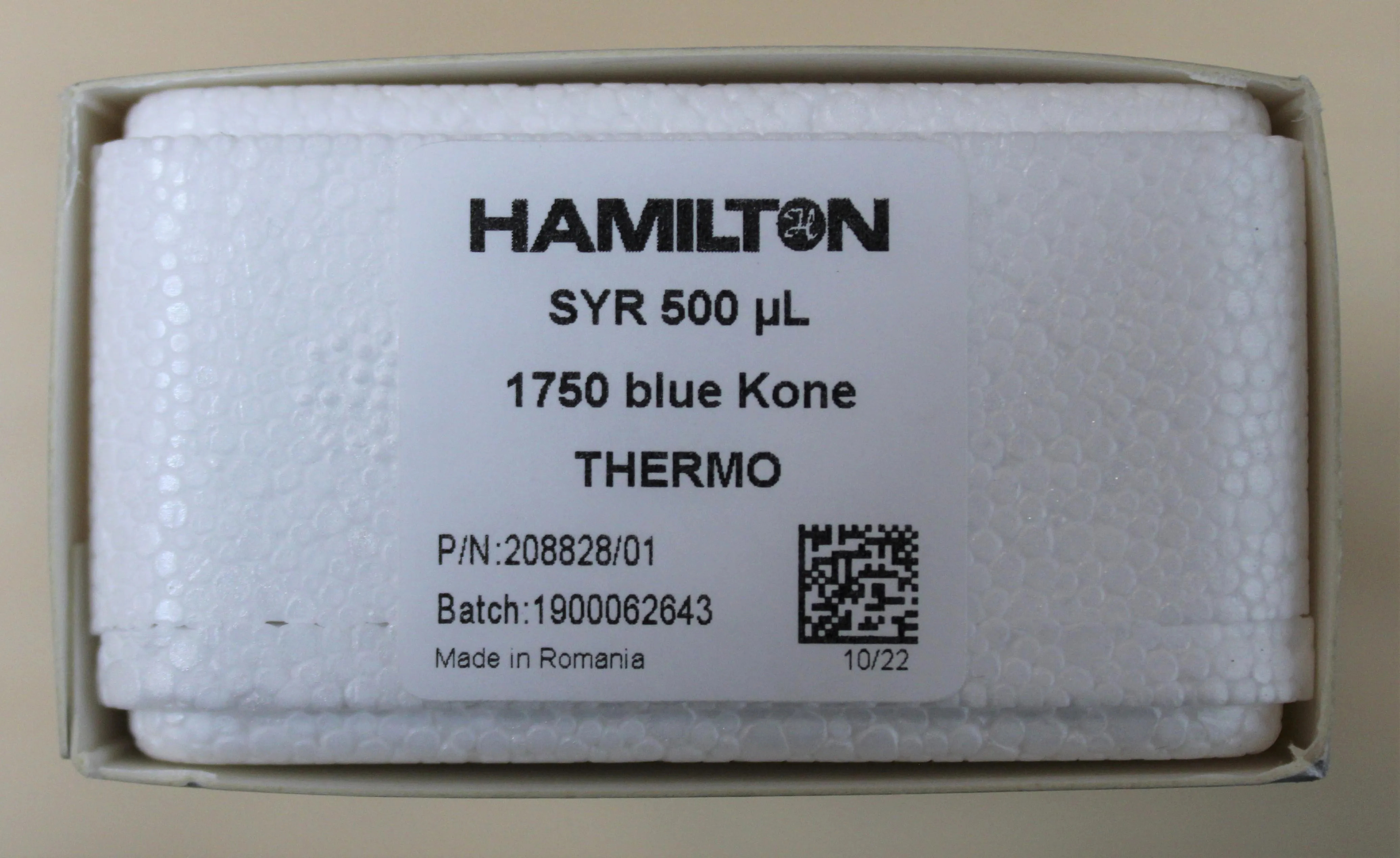 Hamilton SYR 500 uL 1750 Blue Syringe Turn-Key, Romania Refurbished