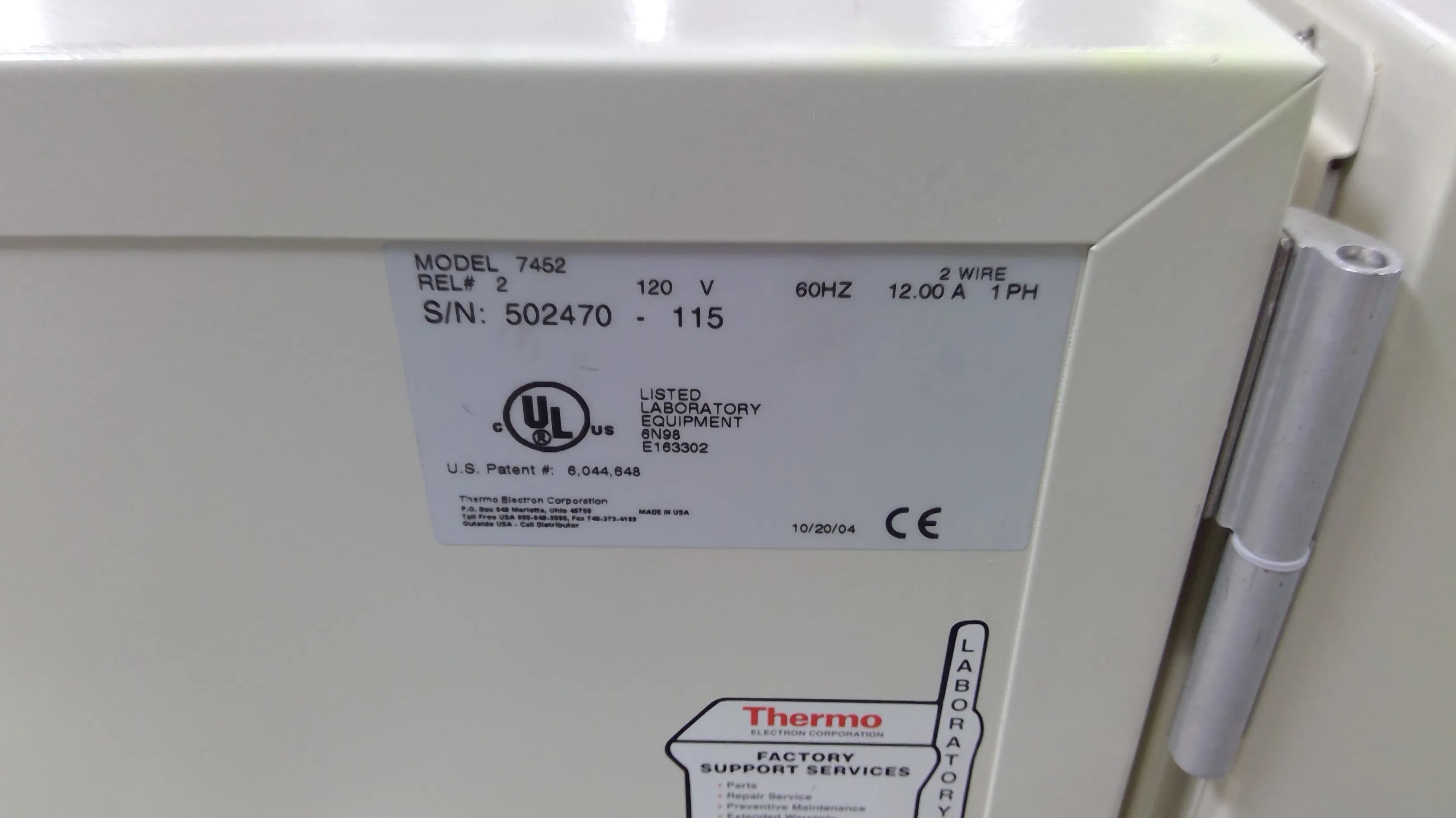 Thermo 7452 Cryofreezer Controlled-Rate Freezer System