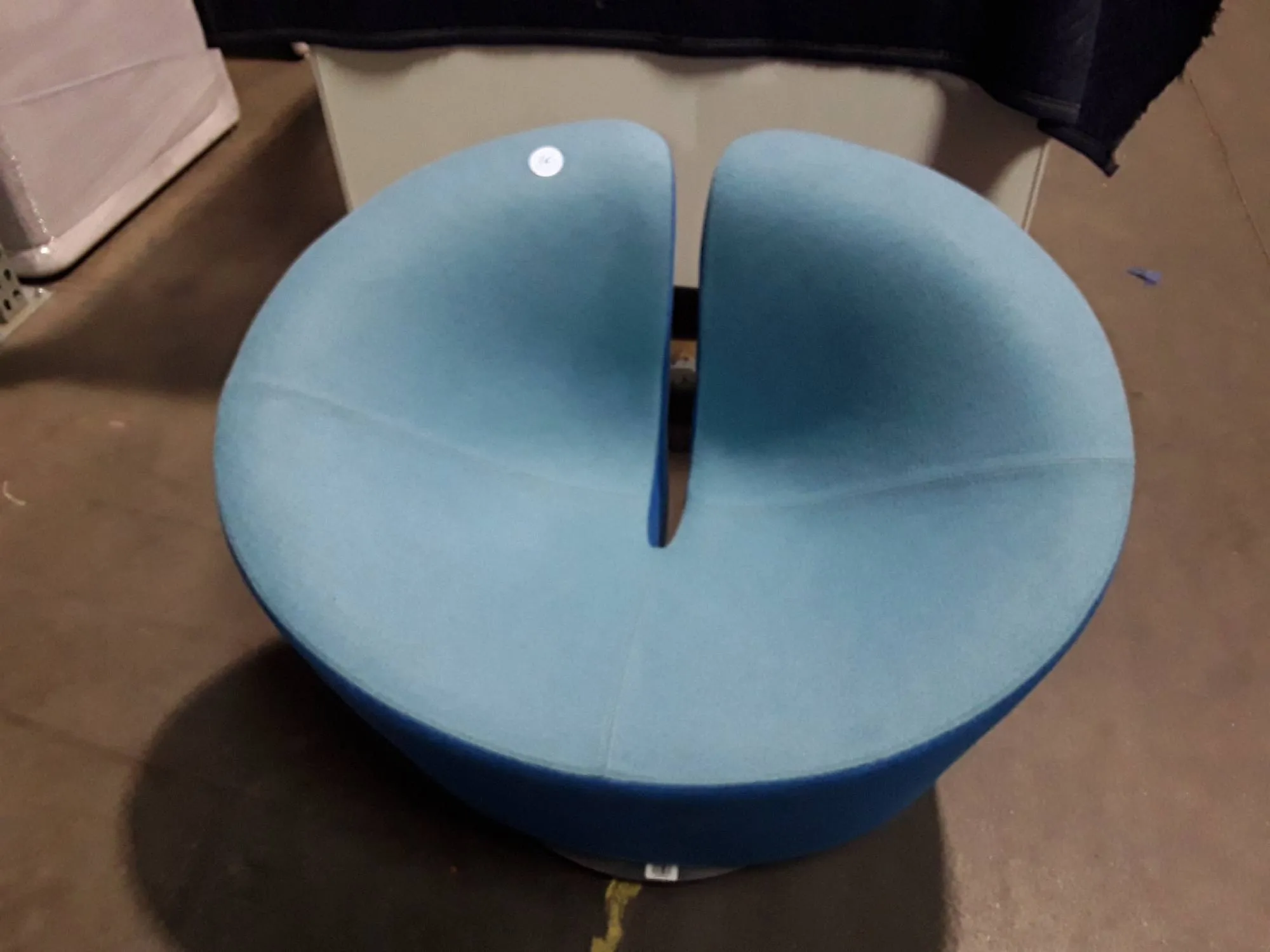 Used Lab Bench - Retro-Blue Fabric Lounge Chair