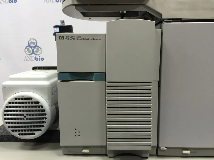 Hewlett Packard HP 6890 GC System with 6890 Injector, 5973 Mass Selective Detector, and Edwards Vacuum Pump