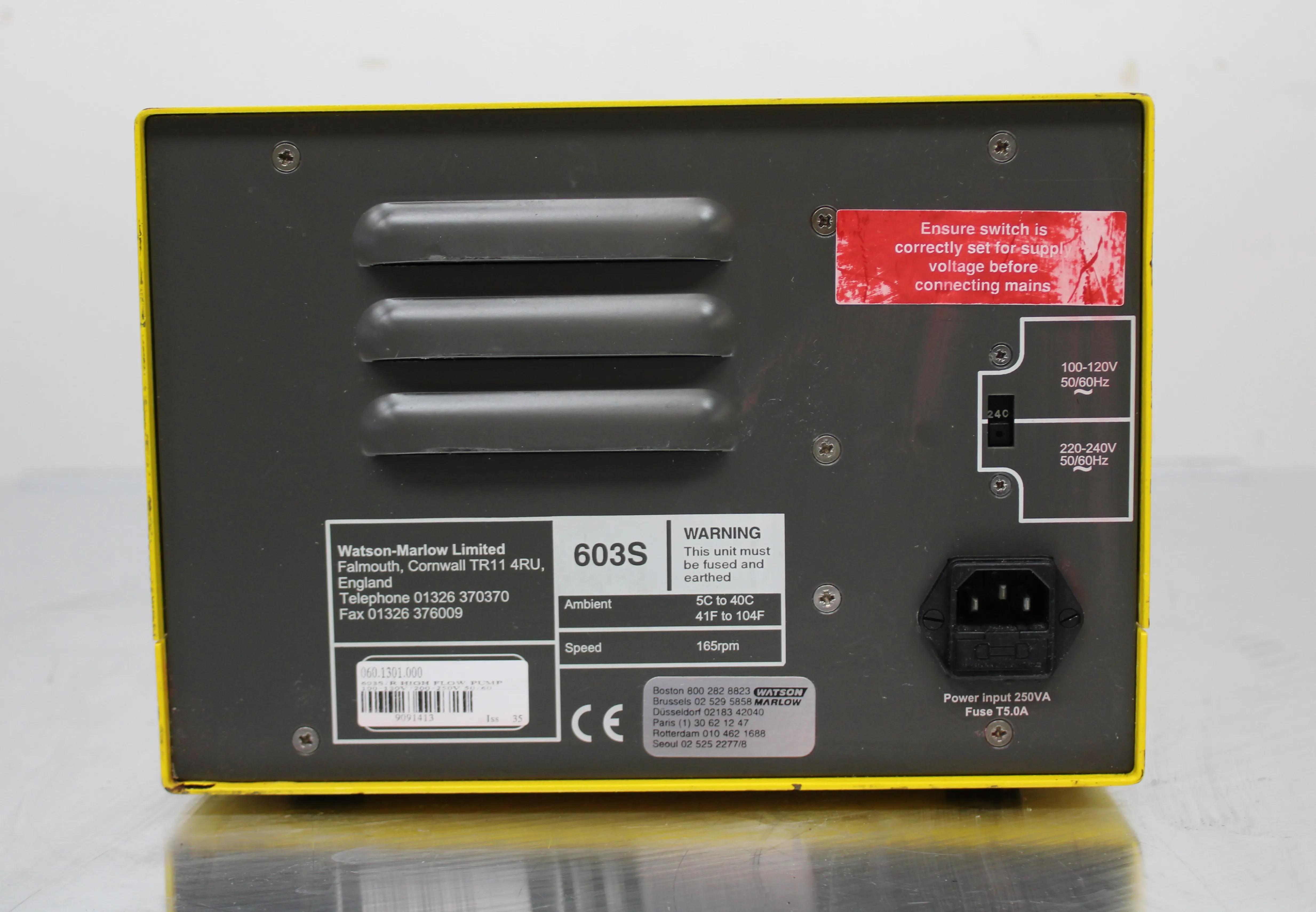 Watson Marlow 603S Peristaltic Pump 165 RPM