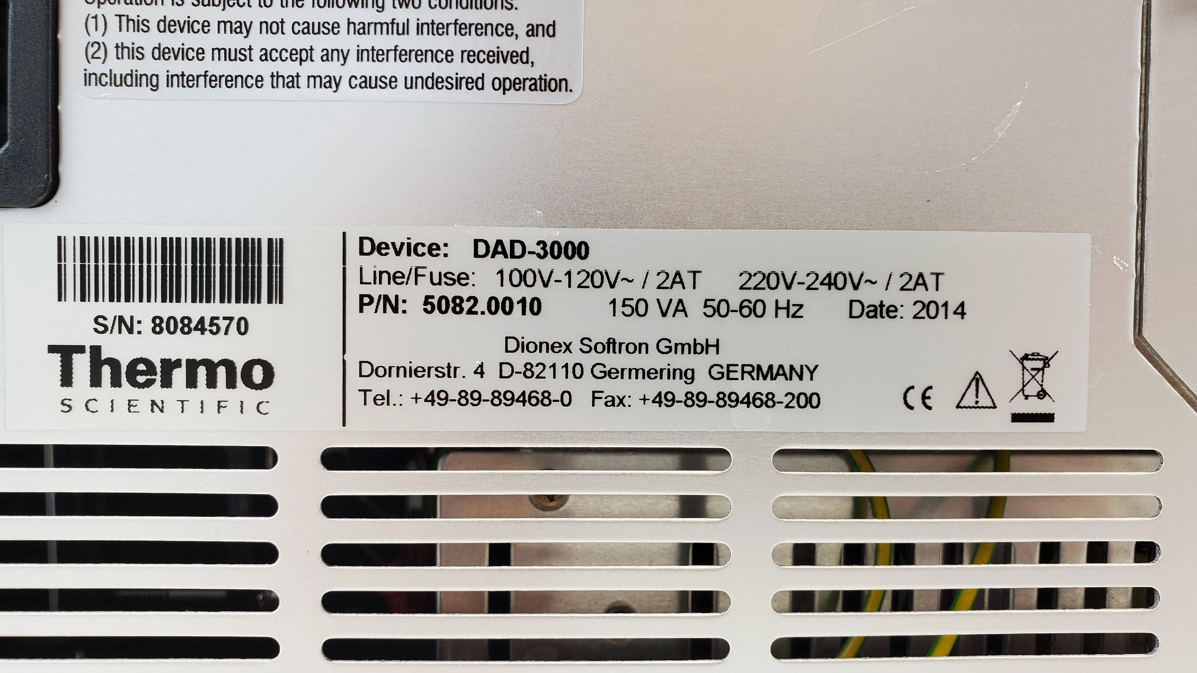 Thermo Scientific UltiMate 3000 DAD-3000 Diode Array Detector