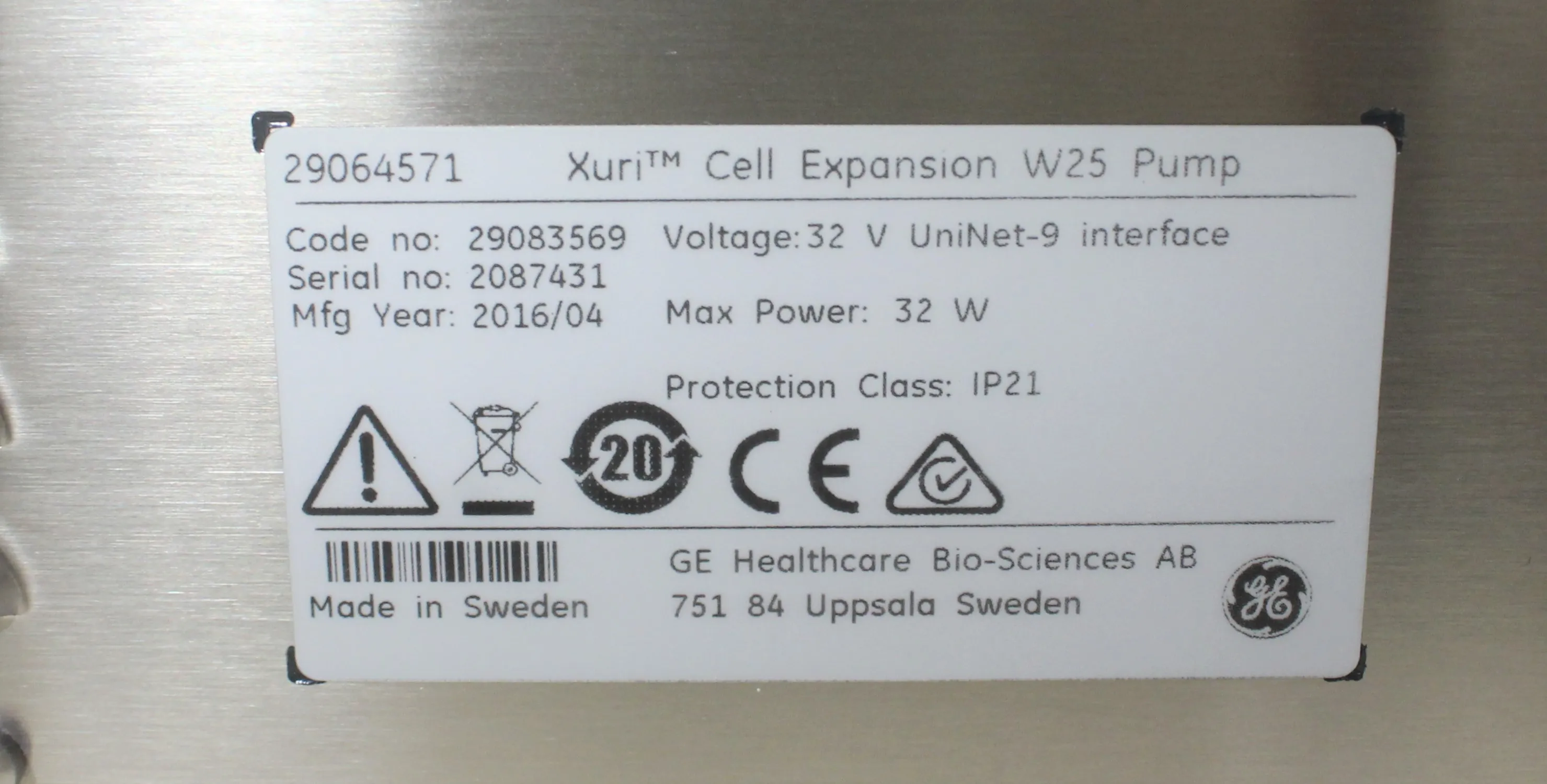 GE Healthcare Xuri Cell Expansion System W25, 29-0645-68