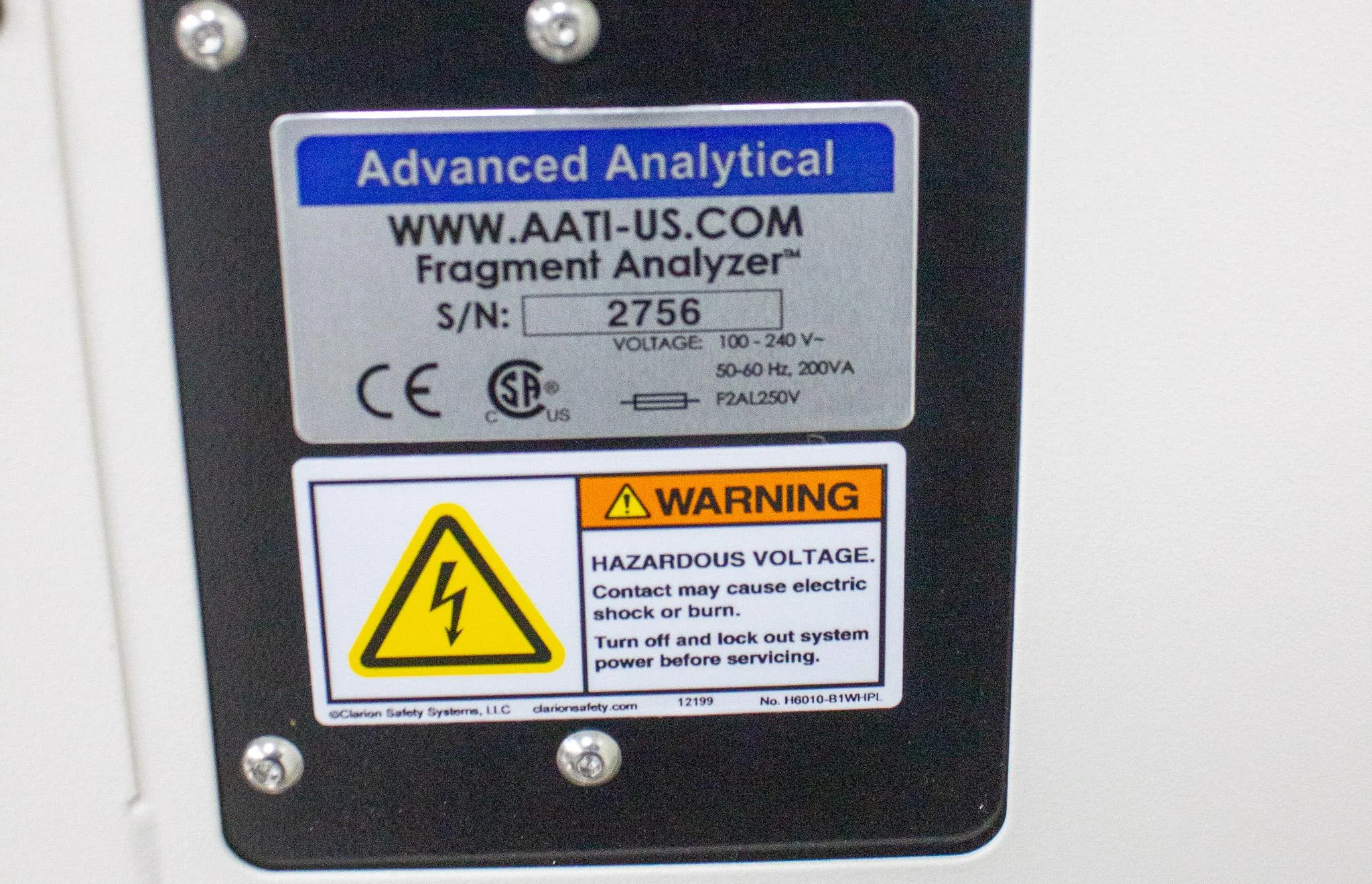 Advanced Analytical Fragment Analyzer