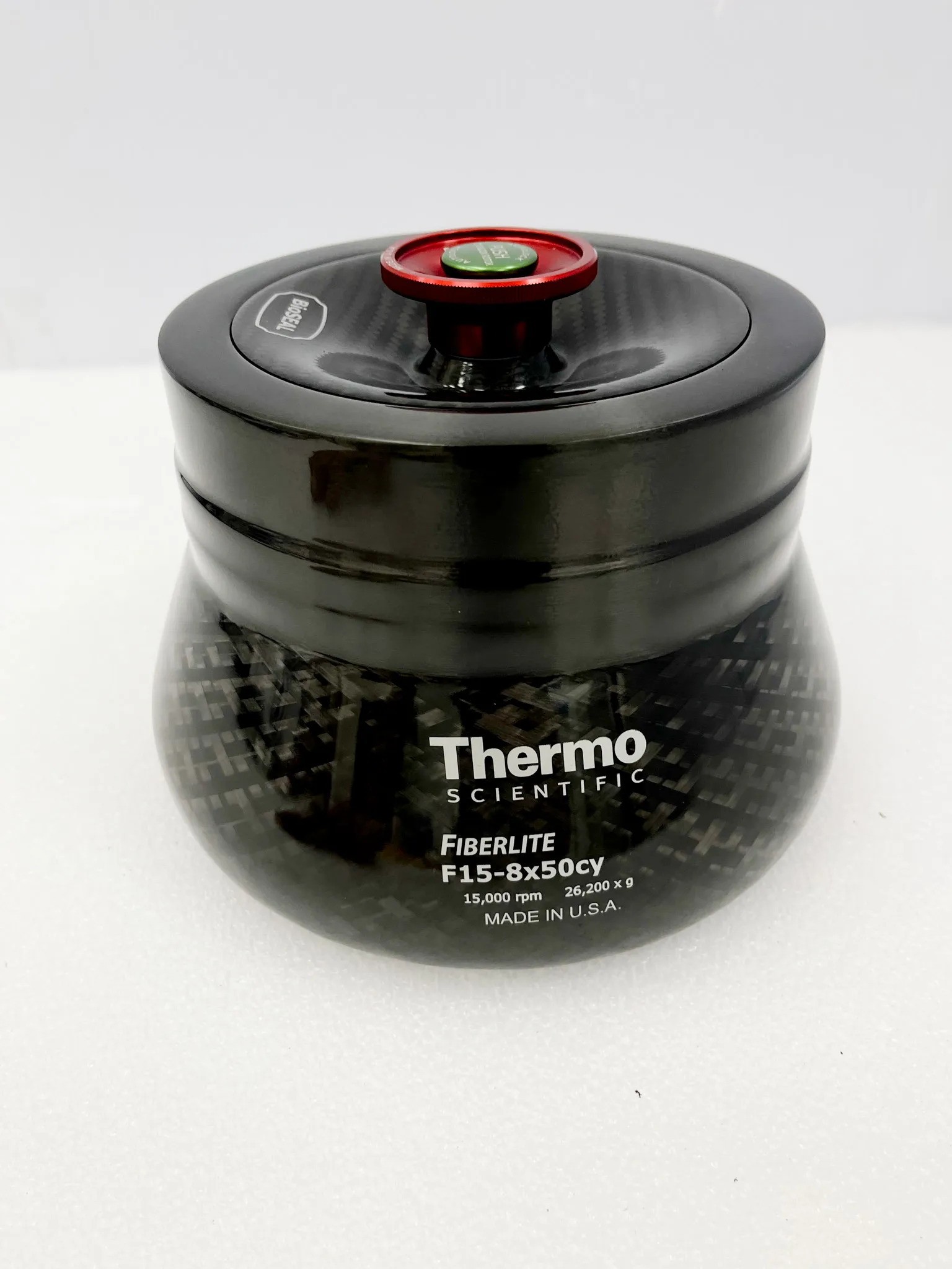 Thermo Fisher FiberLite F15-8x50y Fixed Angle Rotor 15000RPM 26,200xg