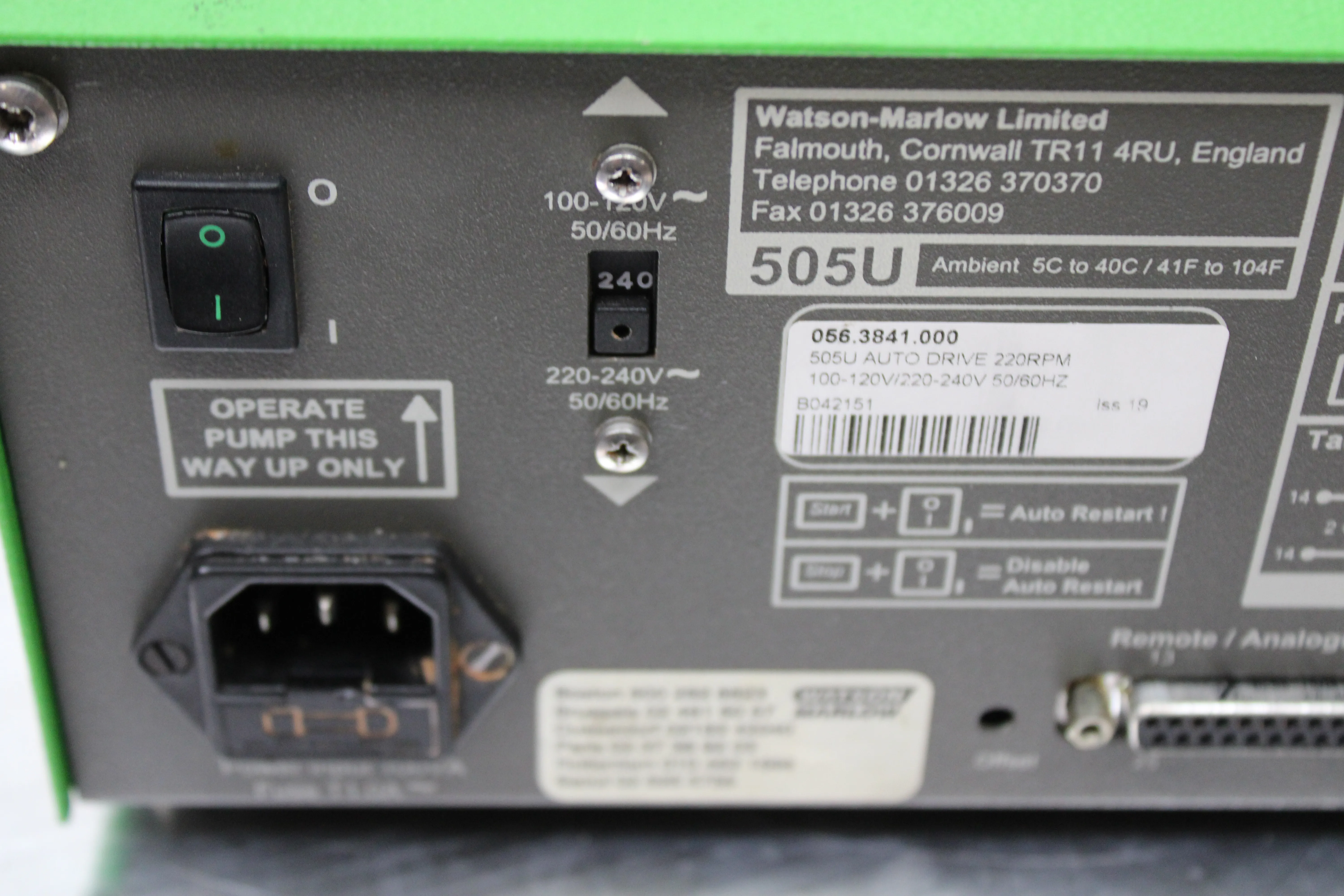 Watson Marlow 505U Digital Peristaltic Pump