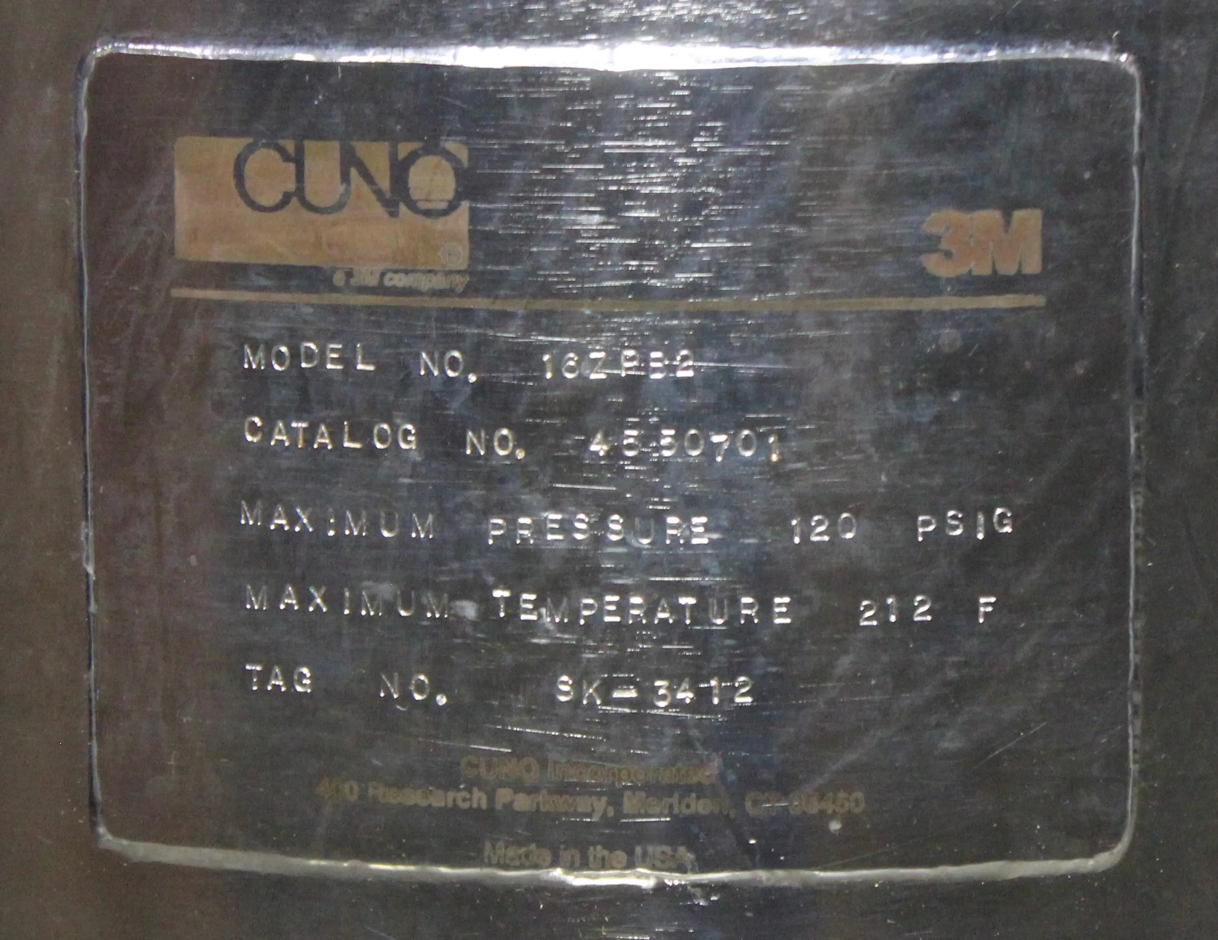 CUNO 16ZPB2 - Used Laboratory Filtration equipment