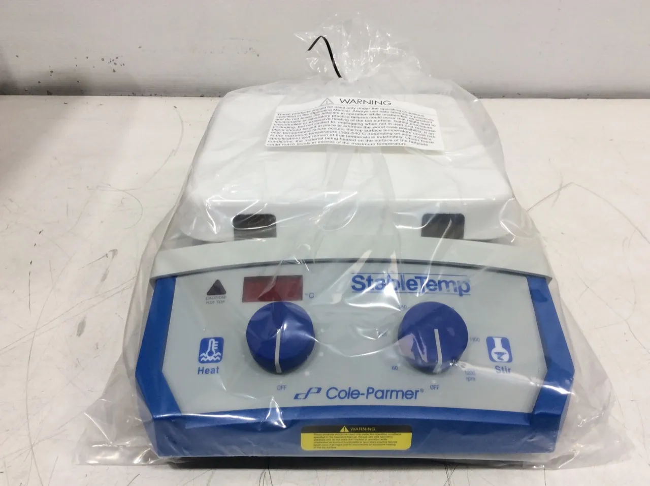 Cole Parmer StableTemp Cat. 03407-10 Heated Stir Plate 7" x 7"