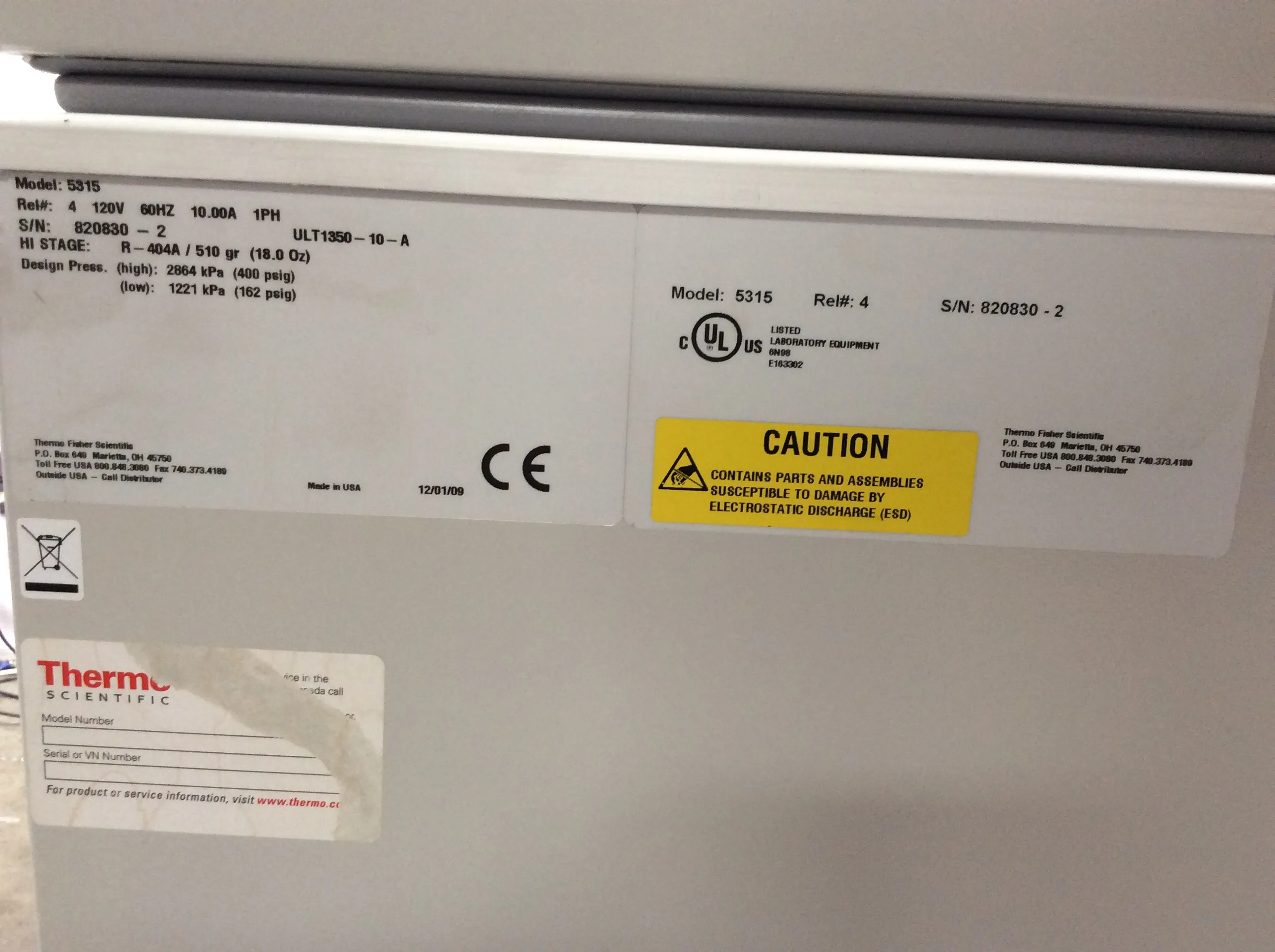 Thermo Scientific Revco Ultima Plus Model 5315 -40c CHEST FREEZER 12.7 ft