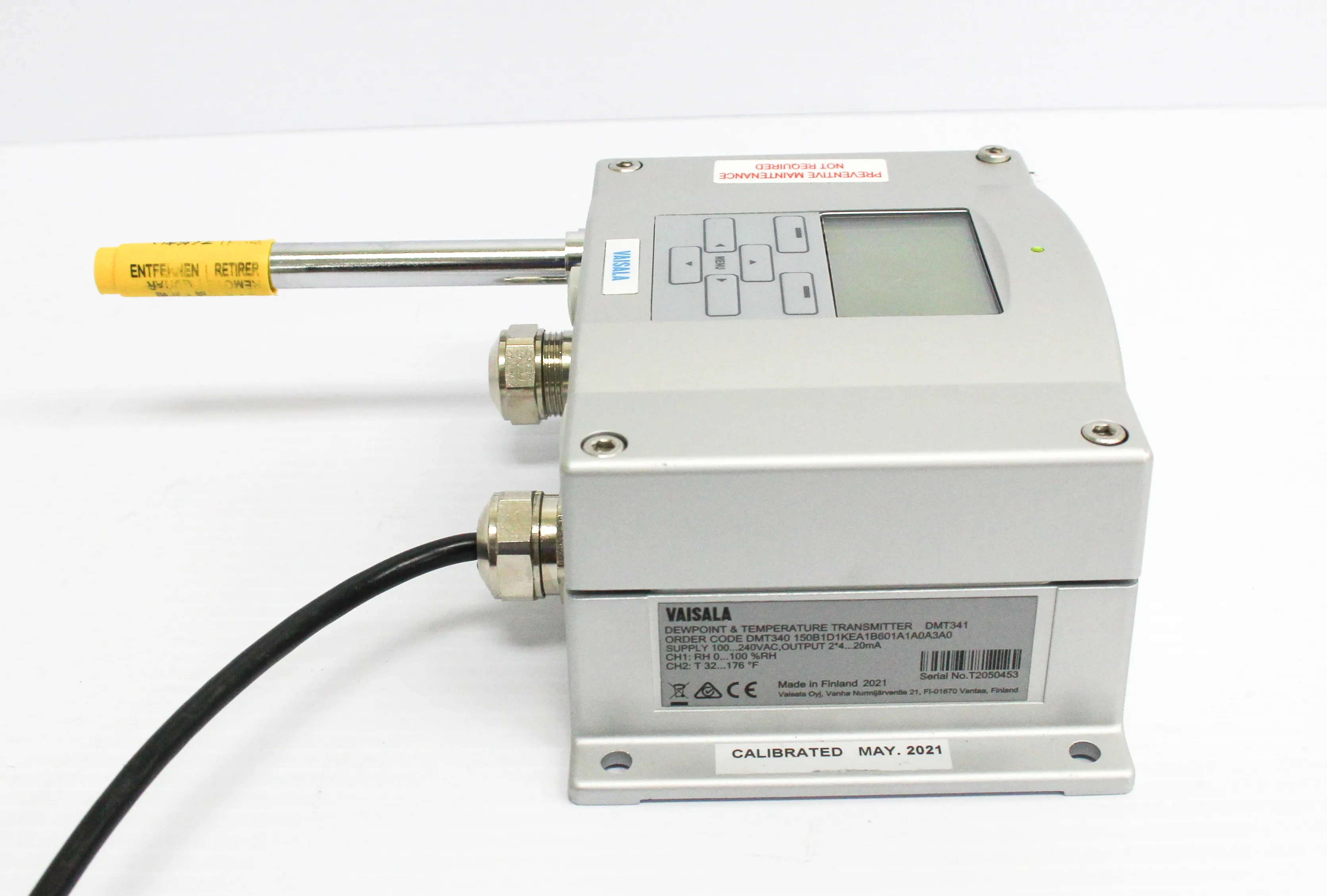 Vaisala DMT341 Dewpoint & Temperature Transmitter for Wall-Mounting