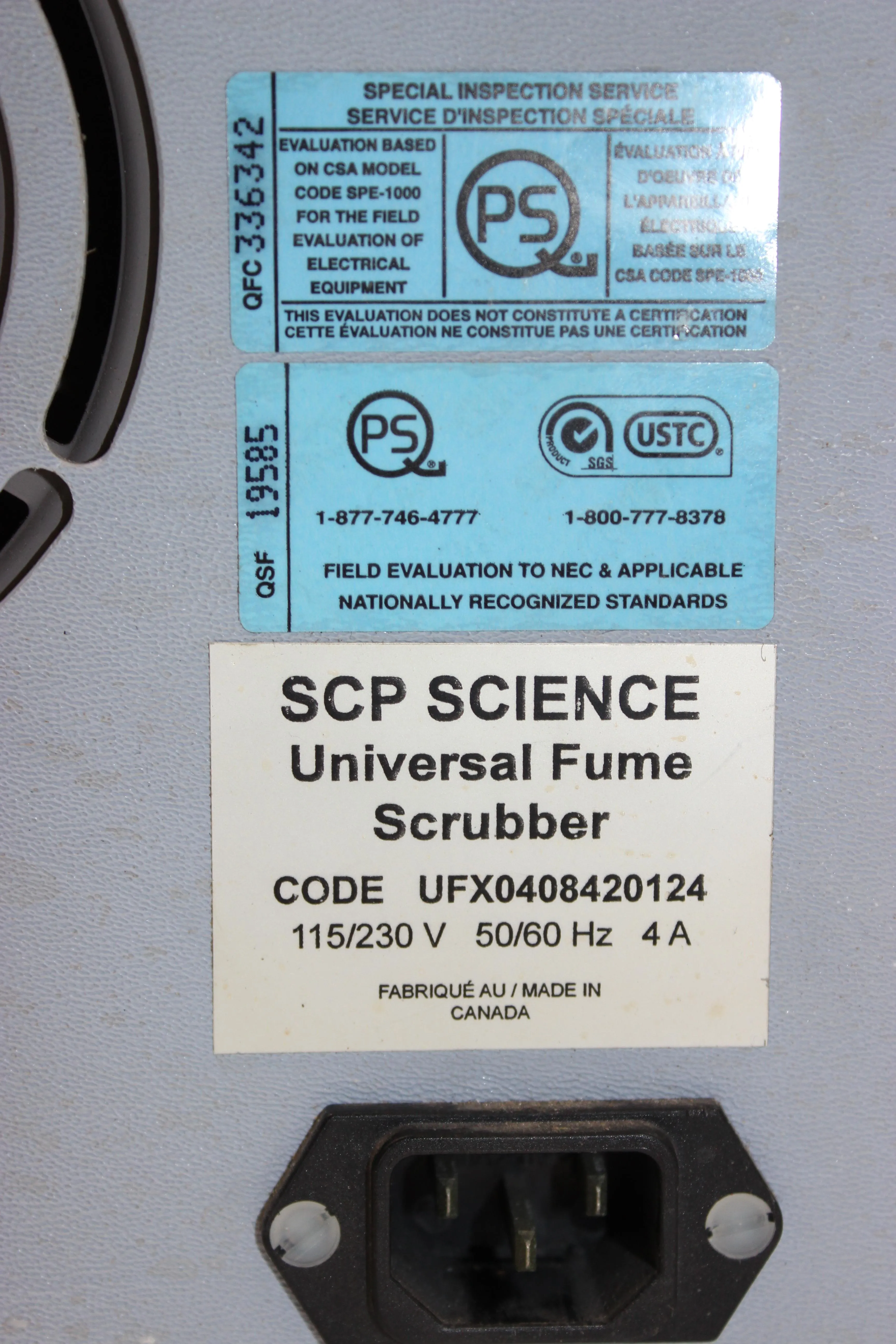 SCP Science Universal Fume Scrubber UFX0409280132