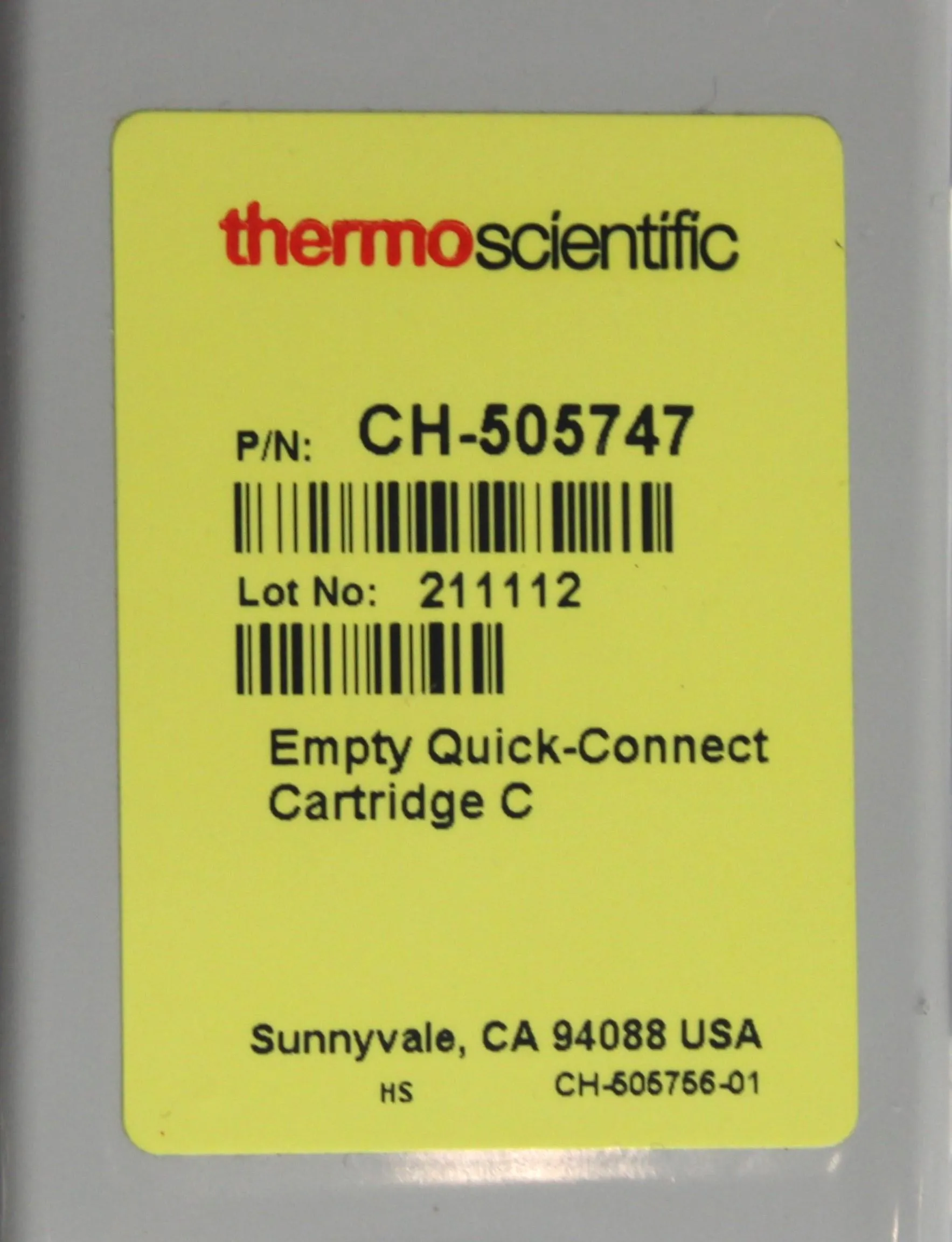 Thermo Empty Quick-Connect Cartridge C Analytical Accessory Easy Use