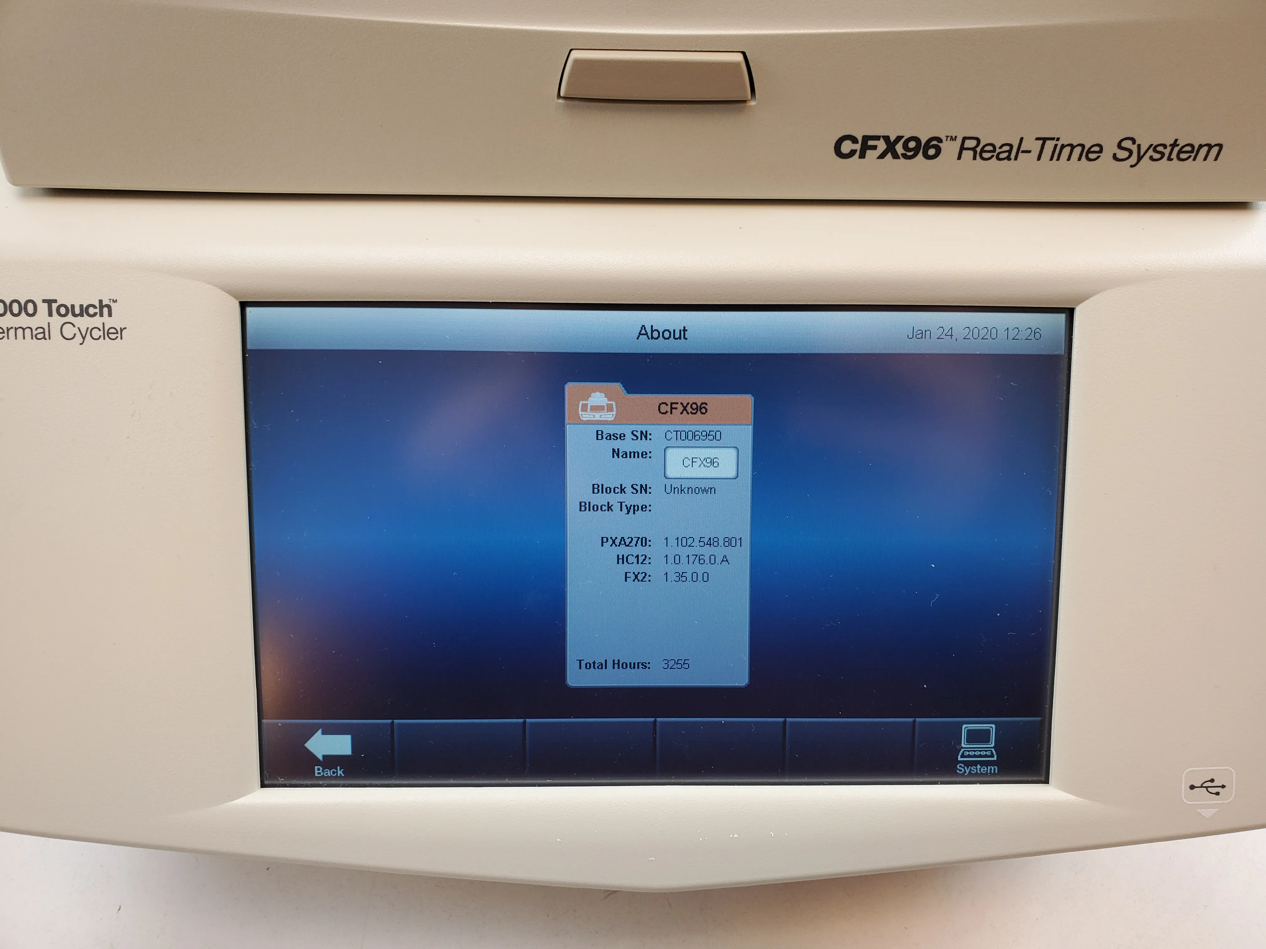 BIO-RAD CFX96 Optics Module; C1000 Touch Thermal Cycler - Real Time PCR