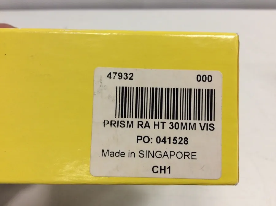 Edmund Optics Prism RA HT 30MM VIS Stock No 47-932