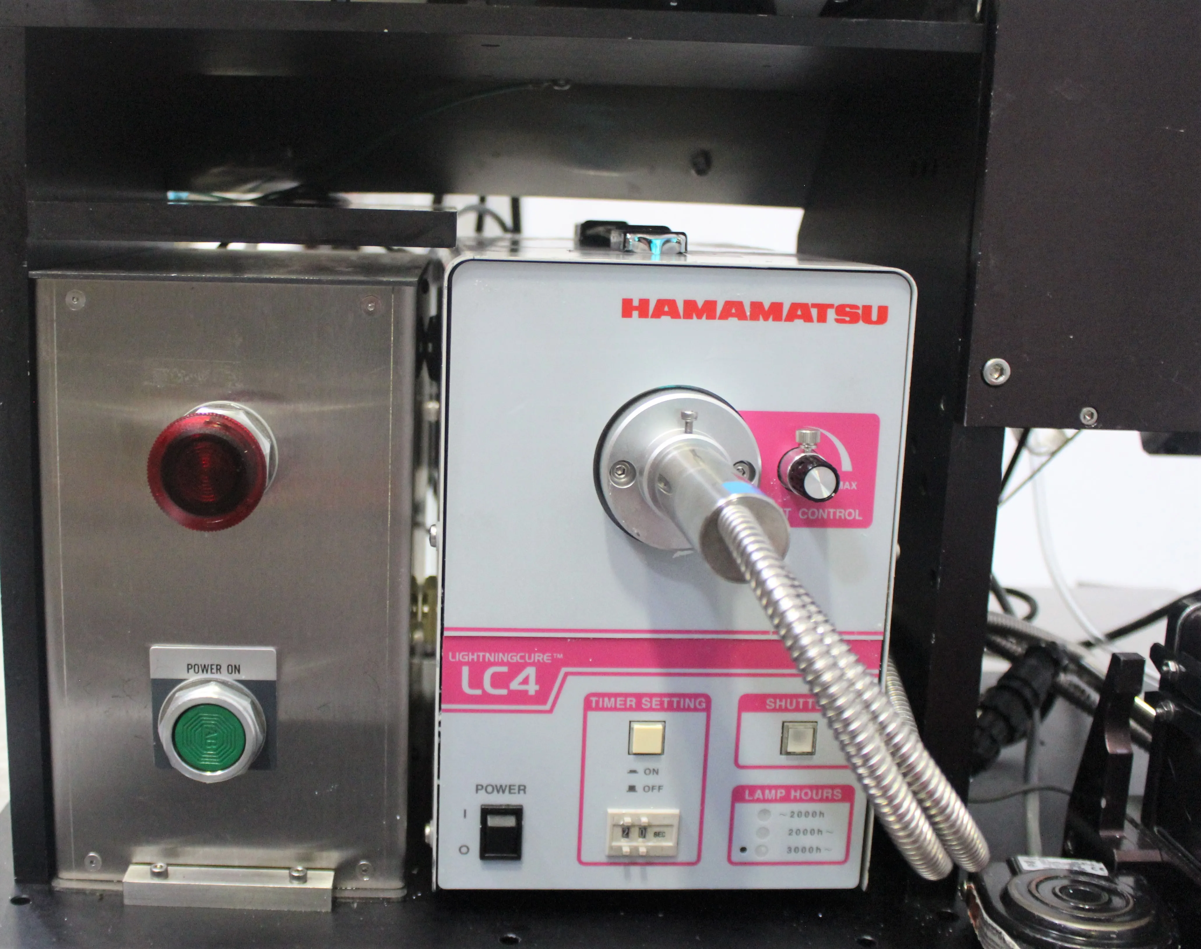 Used Custom Built UV Curing Light System With JVC TM-A9U Color Video Monitor and EFD 1500XL Fluid Dispenser