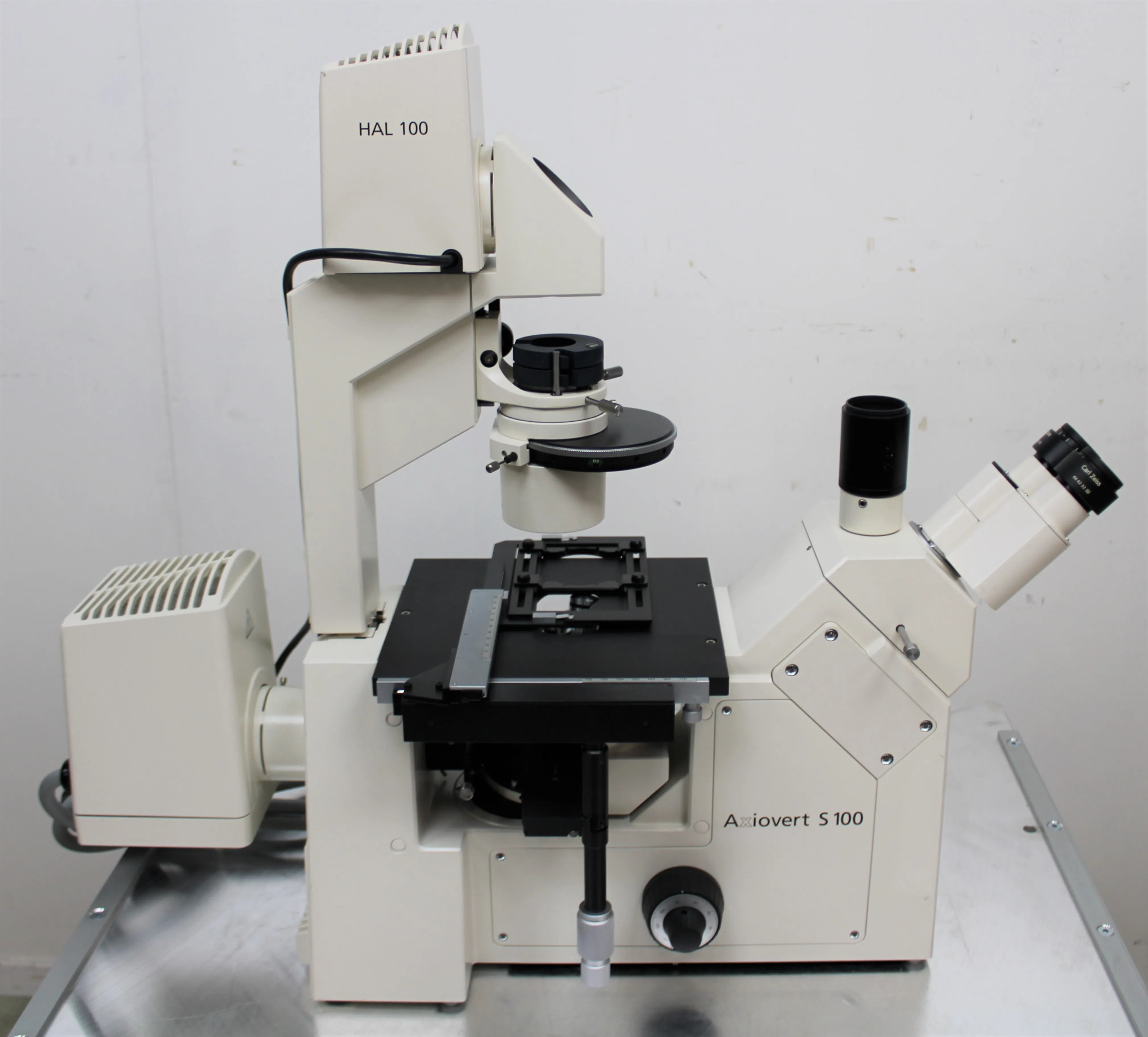 Zeiss Axiovert S100 Inverted Fluorescence Microscope Laboratory Equipment Used 230V Germany