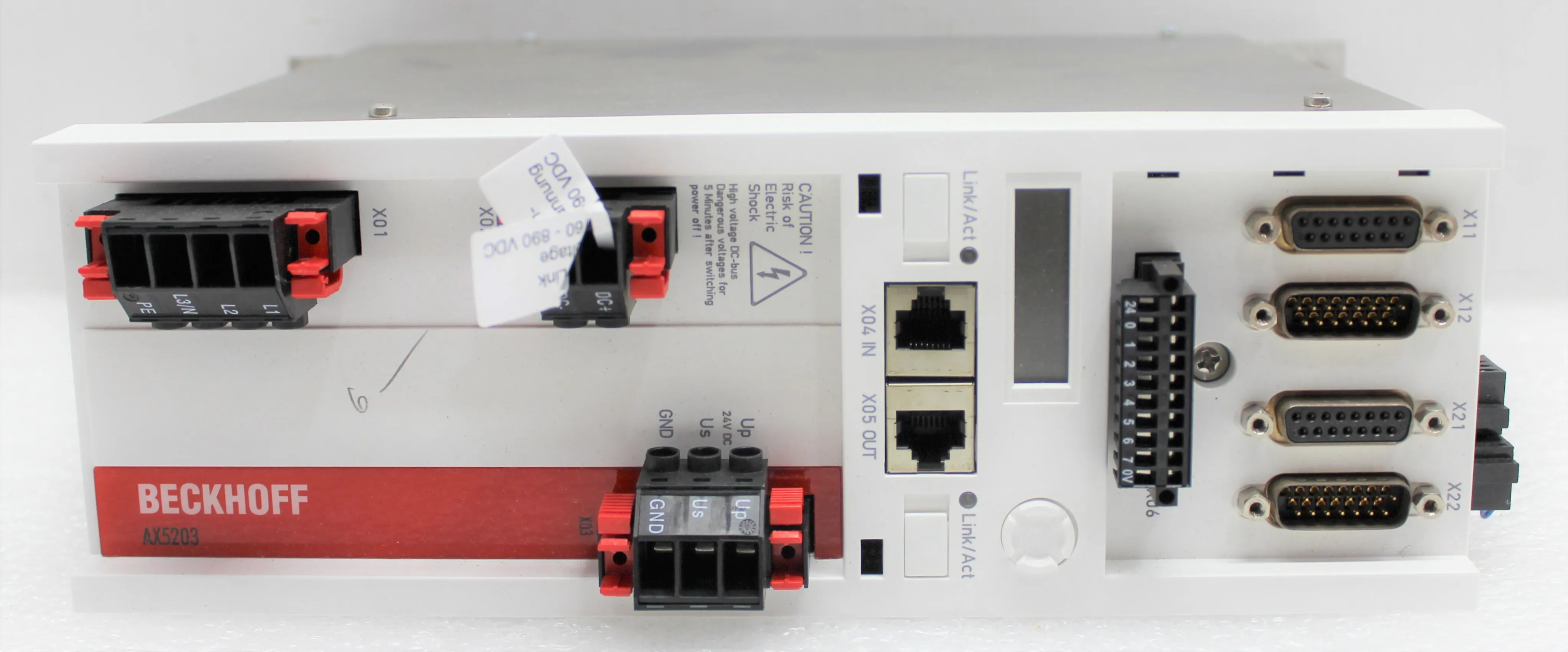 Beckhoff AX5203 Two-Channel Servo Drive Class 2 Used - Lab Bench