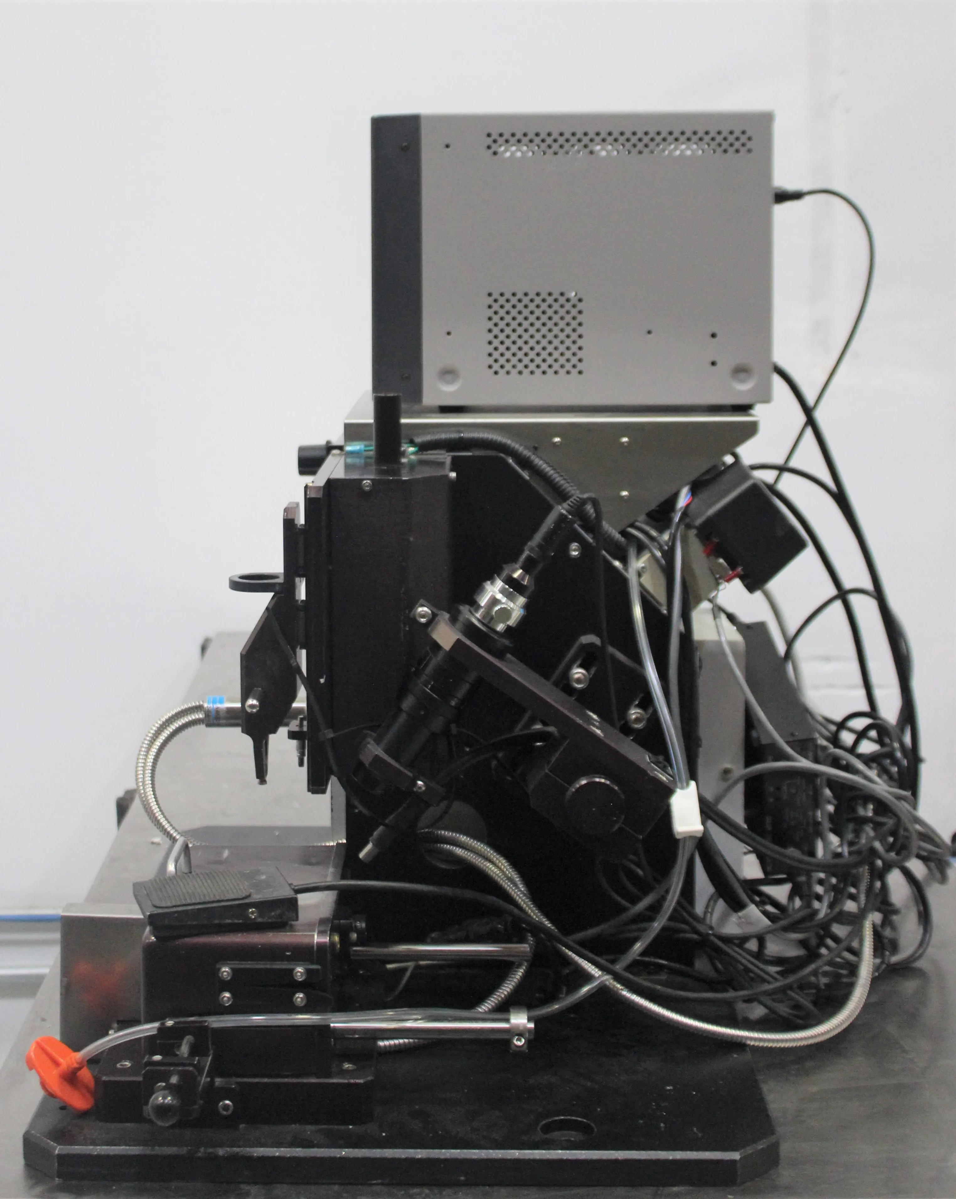 Used Custom Built UV Curing Light System With JVC TM-A9U Color Video Monitor and EFD 1500XL Fluid Dispenser