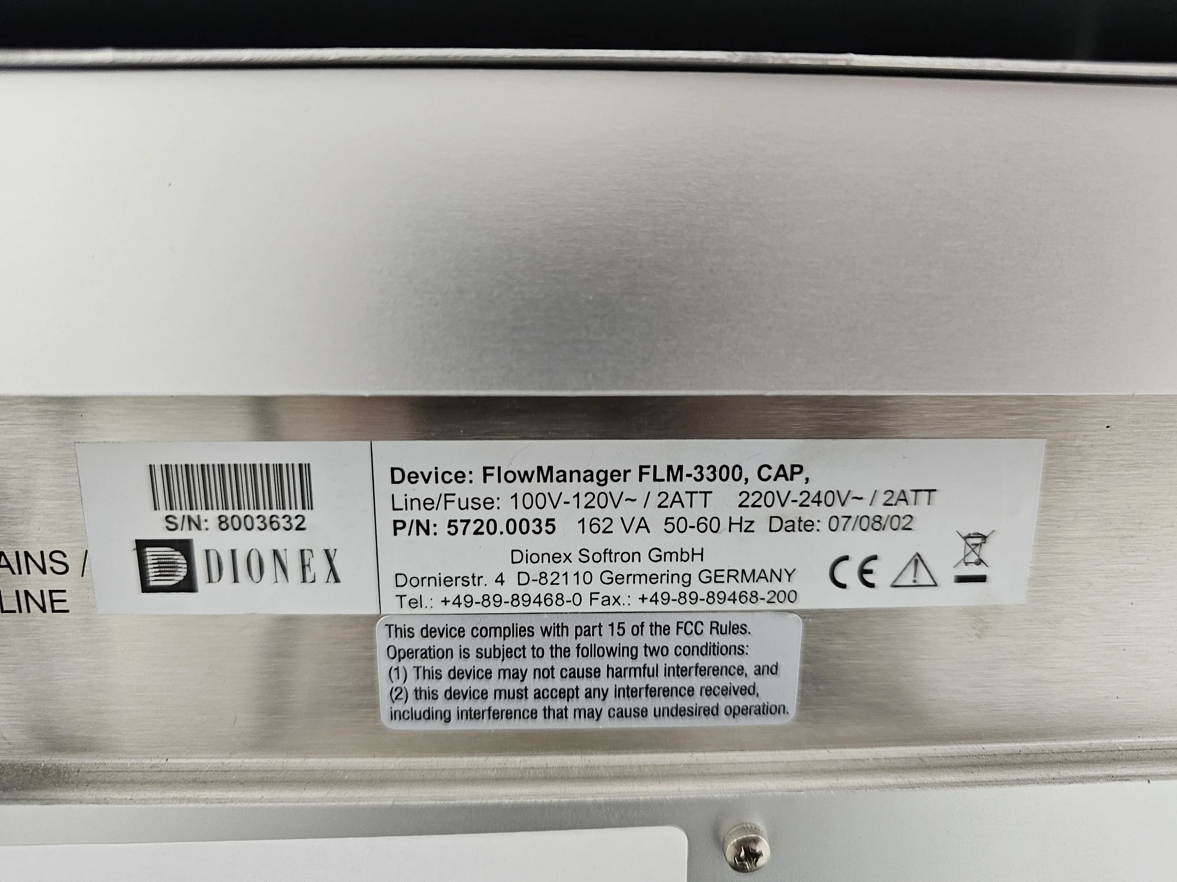 Thermo Scientific Dionex UltiMate 3000 HPLC System Moderna Stack