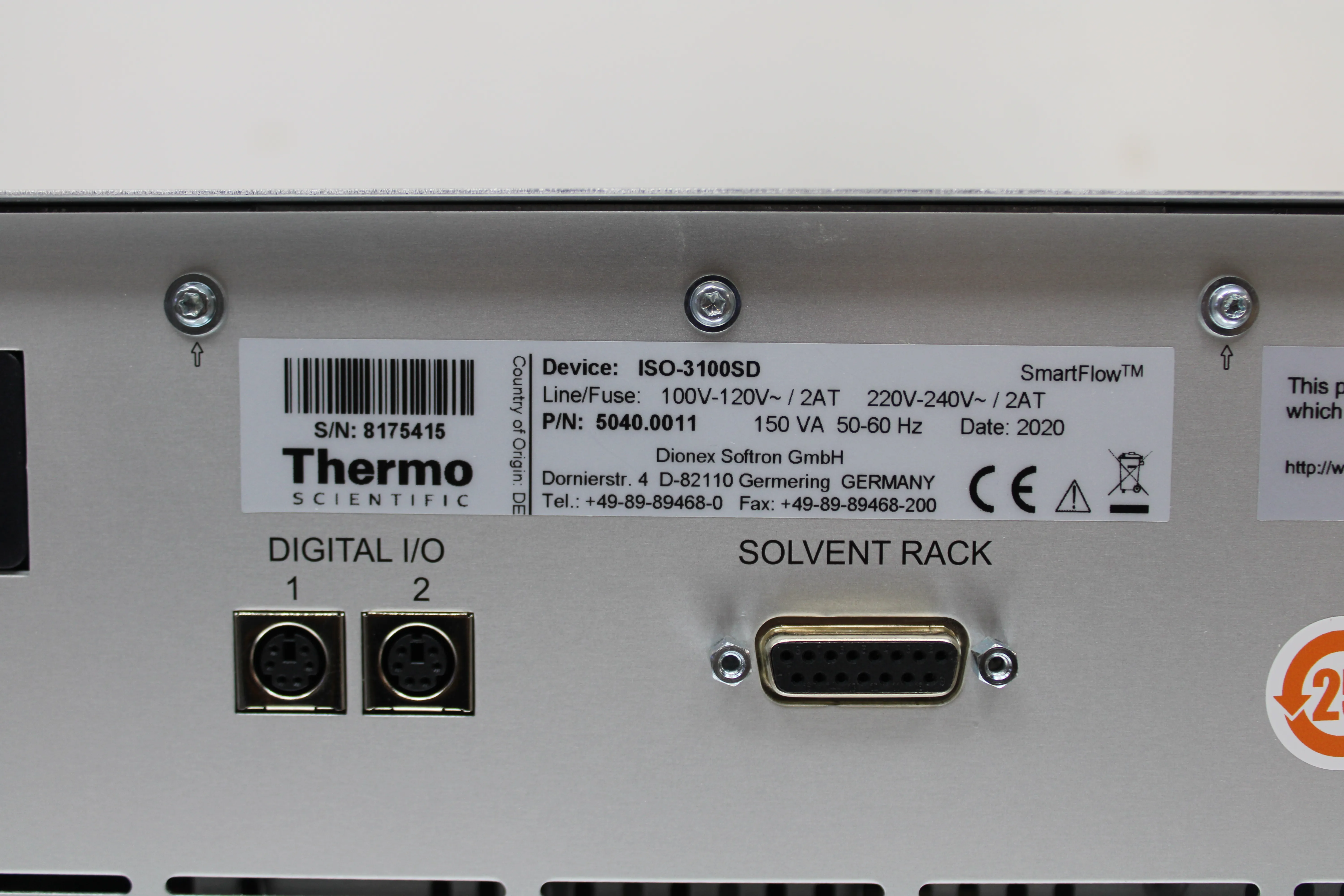 Thermo Scientific UltiMate ISO-3100SD Standard Isocratic Pump