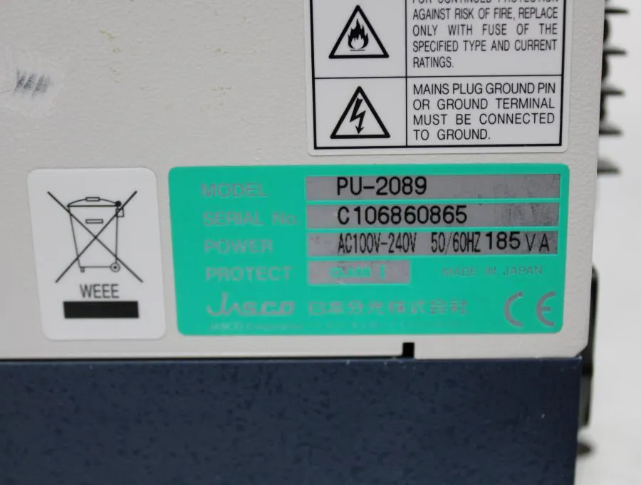 JASCO HPLC SYSTEM PU-2089 Plus UV-2075 Plus LC-NET II/ADC