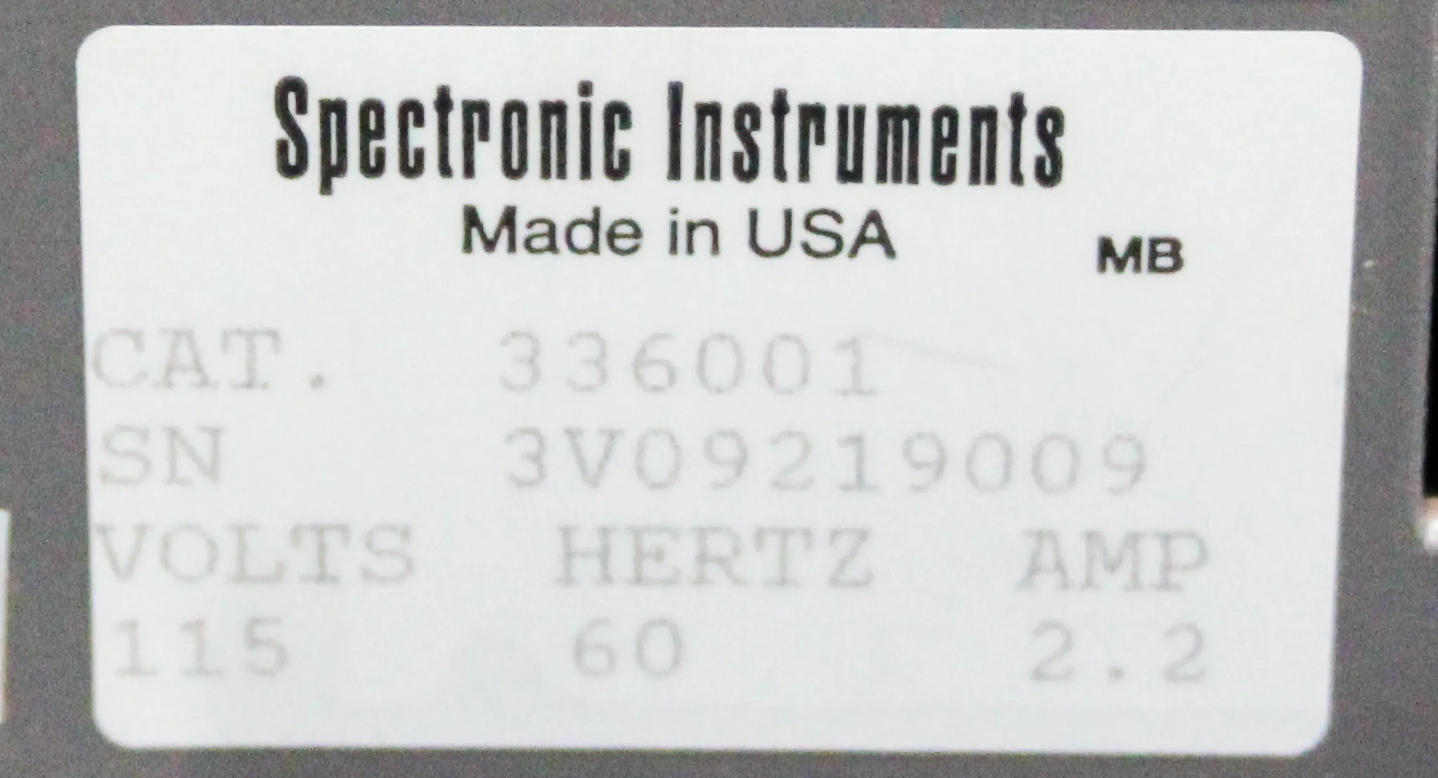 Spectronic Genesys 5 UV/Visible Spectrophotometer CAT# 336001
