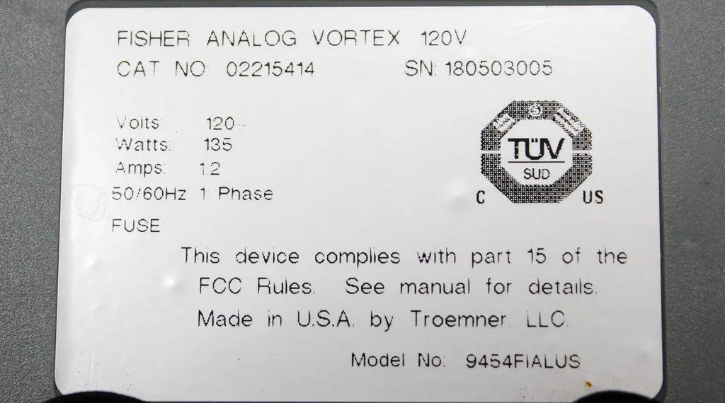 Fisherbrand Analog Vortex Mixer 02215414