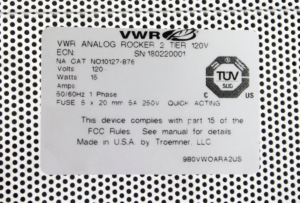 VWR Analog Rocker 2 tier 10127-876 Lab Equipment